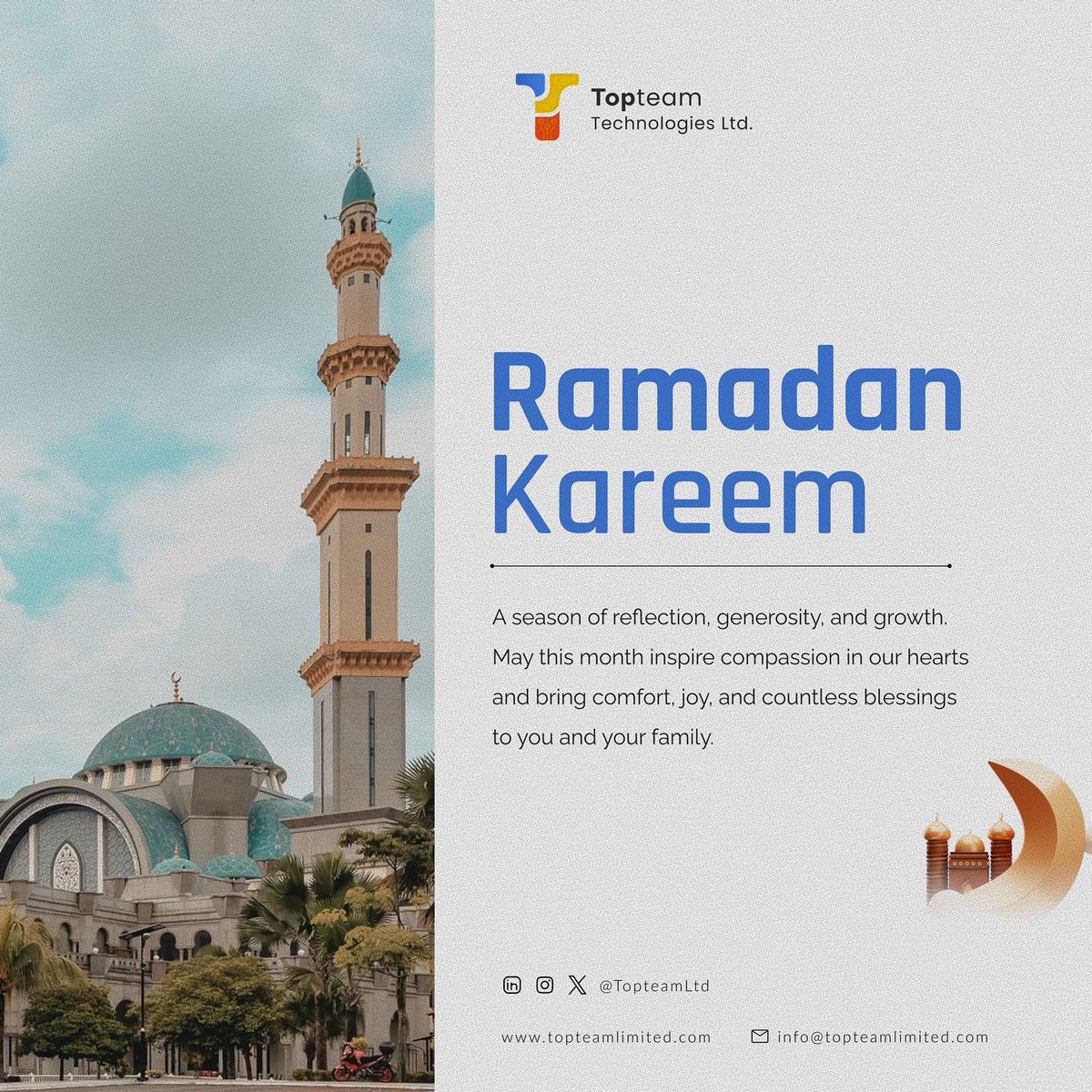 TopteamLtd's tweet photo. Ramadan Kareem. 🌙 https://t.co/O8sSk30wUZ