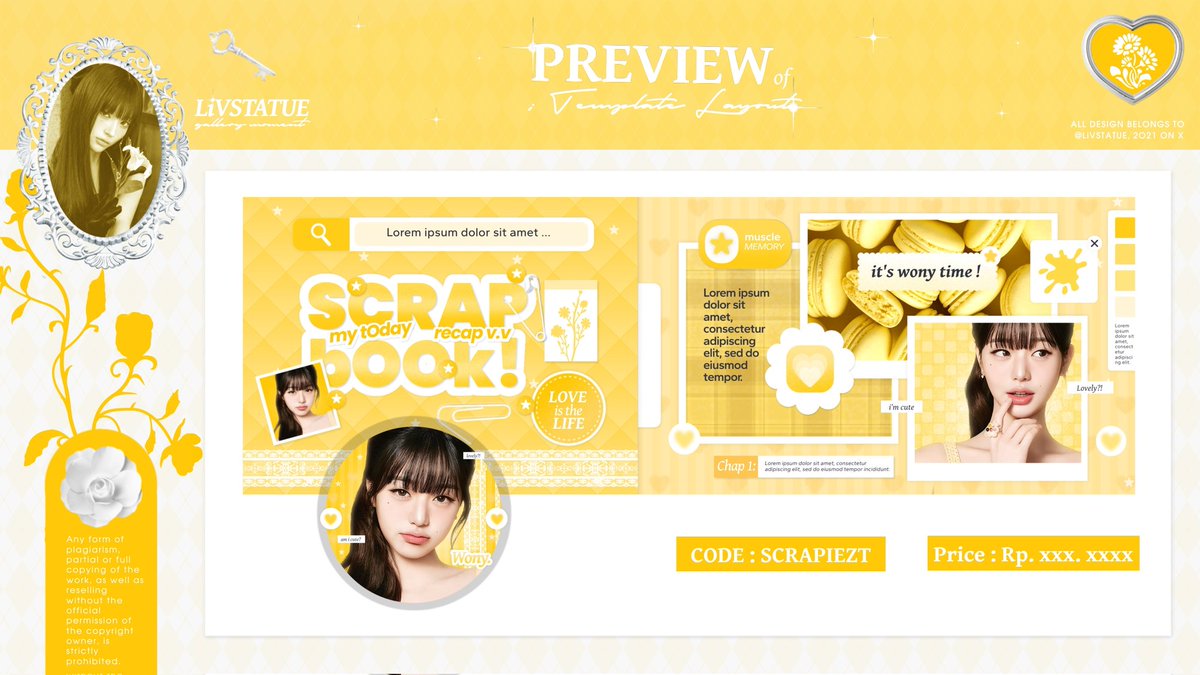 LiVSTATUE's tweet image. help rt/repost will be appreciated  — あろがとう

Helaww .. malam ini @LiVSTATUE kembali membawa template layout IPV yang bisa di take nanti pukul 19.00 WIB ☝🏻 prici tertera di ALT, jika ada pertanyaan bisa langsung ke DM atau ke tele ak yaw 🫶🏻 #zonauang #zonaba
