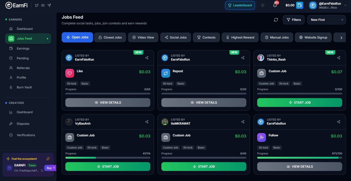 EarnFi tweet media