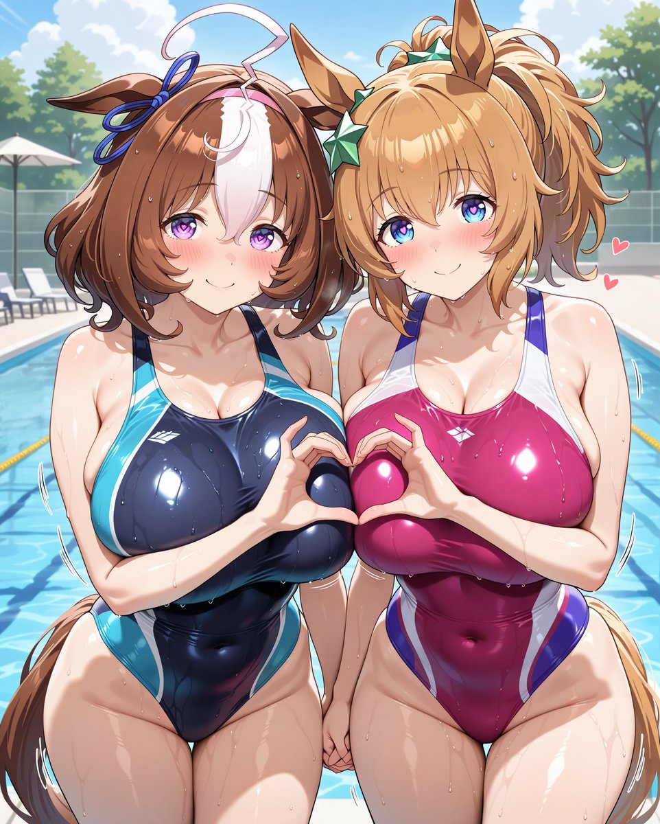 AiartG87777's tweet photo. A precious duo / 尊い二人
SFW illustration / No NSFW

#AIスイスイ競水デー #タイキシャトル #メイショウドトウ https://t.co/XJPYQKjTDV