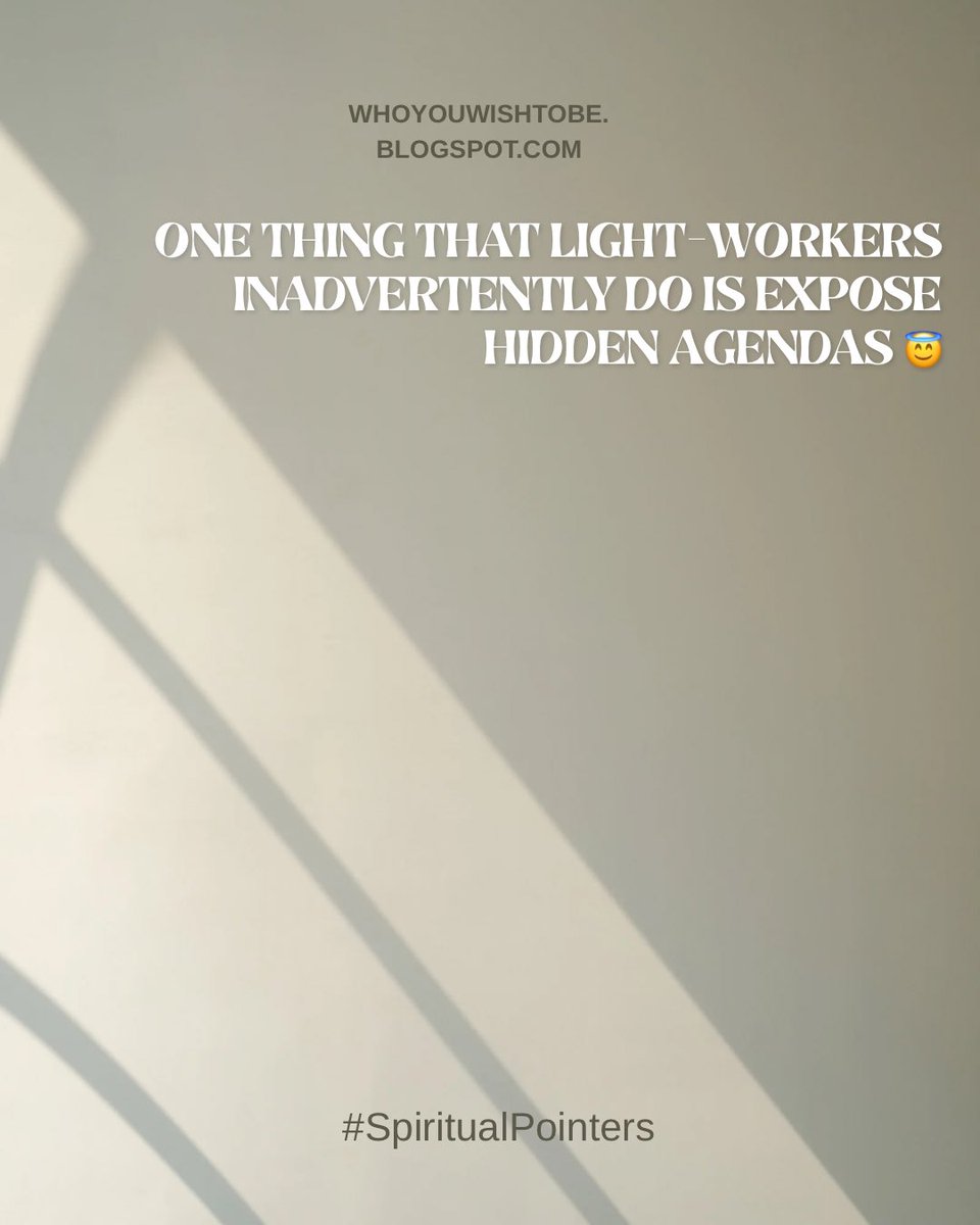 SpiritualPoint's tweet photo. One thing that light-workers inadvertently do is expose hidden agendas 😇

#SpiritualPointers - https://t.co/F7W2YSIi86

#spirituality #spiritual #life https://t.co/8mwmBlU1Jr