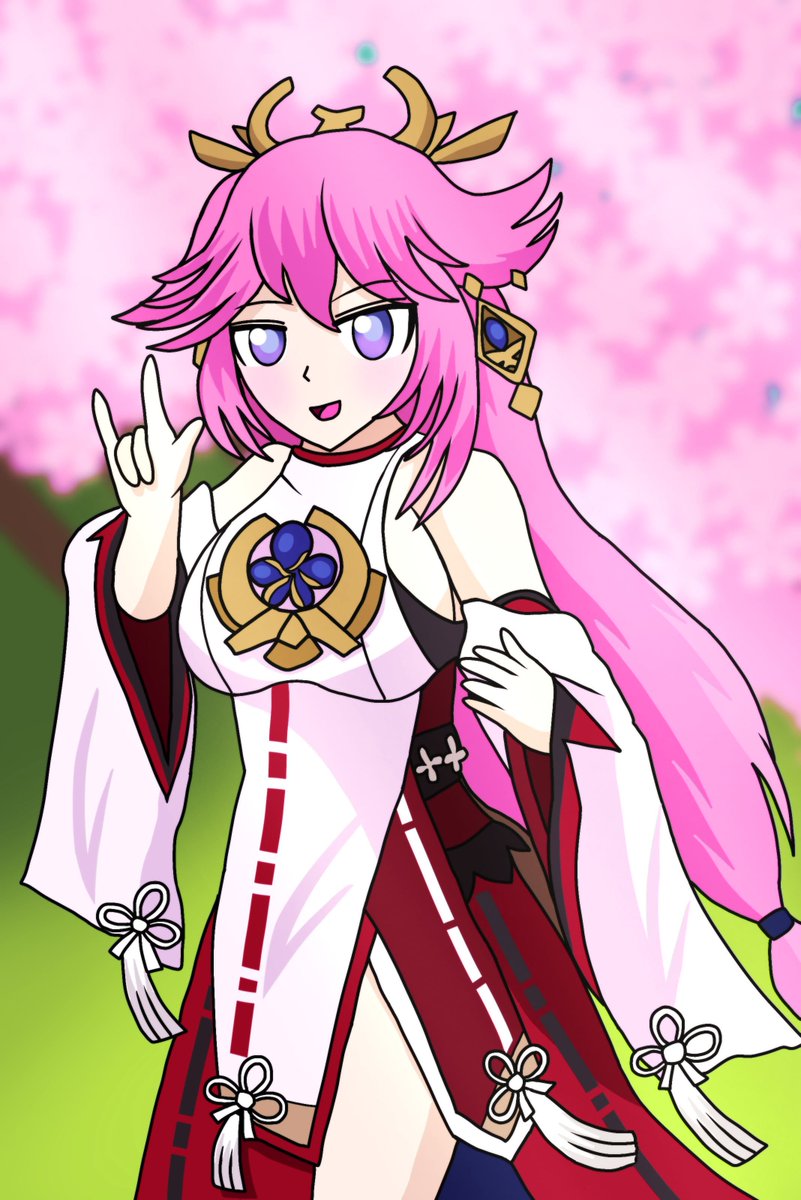 見た人も無言でピンク髪をあげる