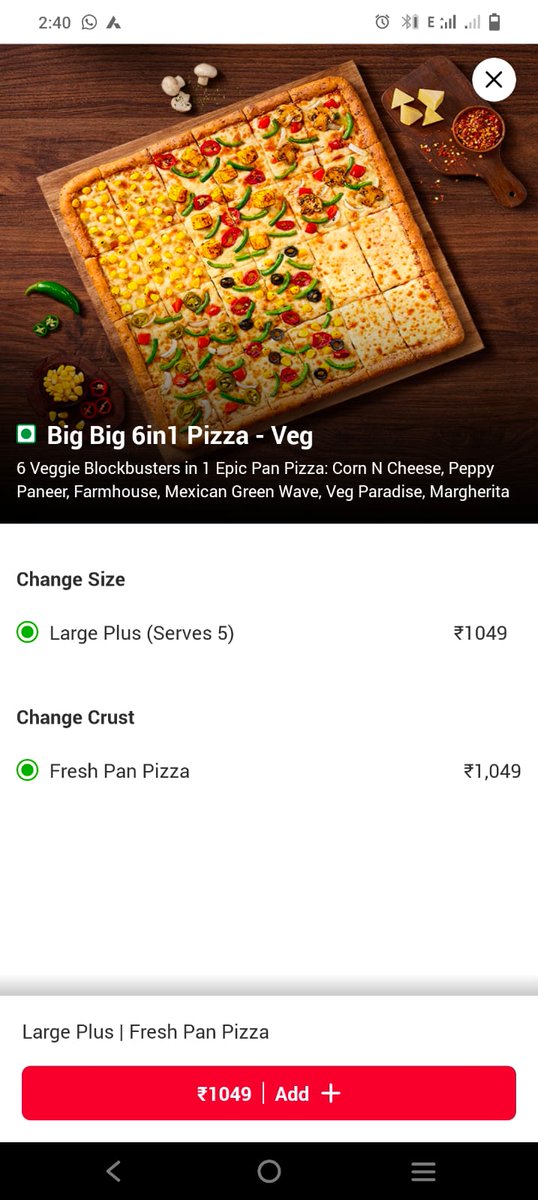 Goud_raaj's tweet photo. @dominos_india
The product delivered does NOT match what is shown in your official images.
Quality was below standard.
You are charging more for the same pizza ordered in train compared to regular store.
 because they are travelling and cannot easily raise complaints train moves https://t.co/IabJz7XZuZ