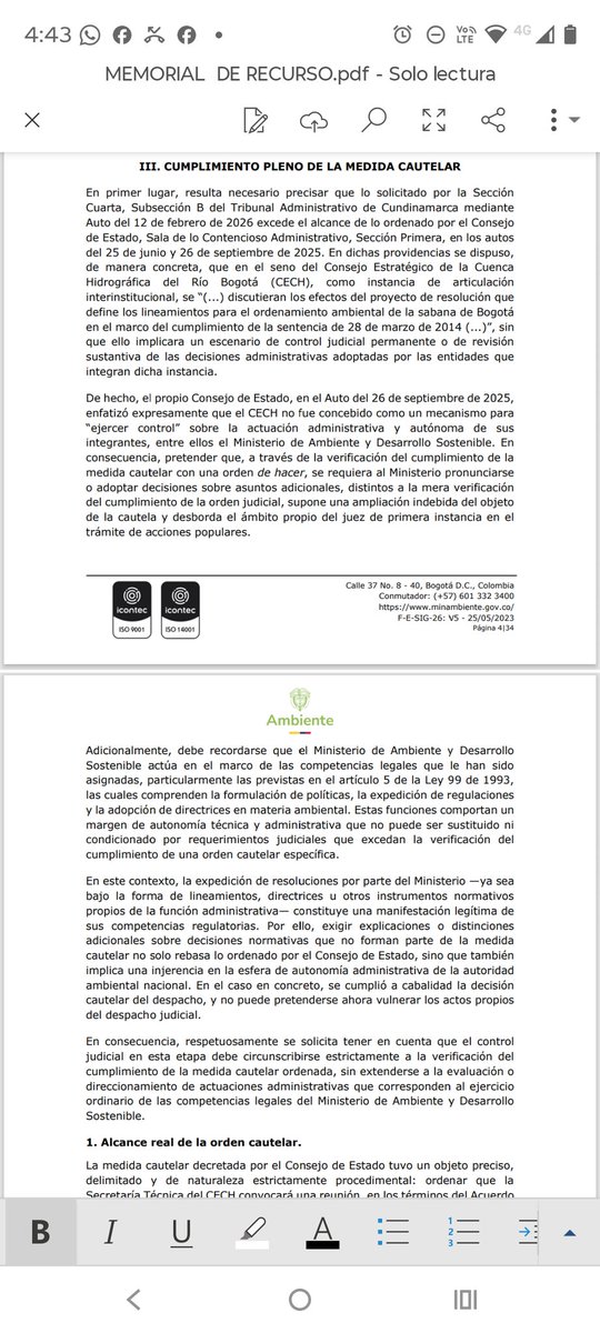 RuraliaUrbana's tweet photo. Una "Dictadura de Hechos Cumplidos" en la Sabana de Bogotá ??
​El conflicto por los Lineamientos Ambientales de la Sabana de Bogotá ha llegado a su punto más crítico. Tras la negativa del @tacundinamarca de levantar la medida cautelar, el @MinAmbienteCo (MADS) ha radicado un recurso que no solo cuestiona la técnica del auto judicial, sino que desenmascara un sistema que premia la transgresión histórica sobre la protección del interés ecológico nacional. 

(Pantallazos referenciales)

​El Fundamento Omitido... El Imperativo Legal de 1974 y 1993 !!
​El Tribunal parece tratar la zonificación ambiental como una ocurrencia reciente, cuando en realidad es una deuda legal.

*​Artículo 61 de la Ley 99/93: Define a la Sabana de Bogotá como de interés ecológico nacional y ordena que su destinación sea prioritariamente agropecuaria y forestal.

*​Código de Recursos Naturales (1974): Establece desde hace 5 décadas la obligación de proteger los suelos según su vocación.

​El MADS argumenta que el Tribunal, al exigir "armonización" con proyectos actuales, está validando indirectamente expansiones urbanas, mineras, de infraestructura vial como eléctrica y agroindustriales que se saltaron estas normas. 

No se trata de un "embeleco" ministerial, sino de aplicar leyes que municipios y autoridades ambientales ignoraron para favorecer intereses particulares.

​La Falacia de la "Falta de Claridad" y el Saboteo Sistémico !!
​El Tribunal fundamentó su negativa en una supuesta falta de claridad sobre "situaciones jurídicas consolidadas". Sin embargo, el MADS responde en su recurso que:
"Ha realizado 58 sesiones del CECH y ha incorporado todas las variables técnicas (hidrografía, cambio climático, biodiversidad)".

​La exigencia del Tribunal de"explicar cada condición" para proyectos de infraestructura es una carga desproporcionada que busca proteger el statu quo de conurbadores y empresas de energía por encima del equilibrio hídrico.

​Existe un saboteo sistémico donde se utiliza el concepto de "seguridad jurídica" para blindar abusos cometidos bajo el "visto bueno nefasto" de administraciones municipales con complicidad Departamental y Distrital.

​La Sabana no es un "Paciente Cero" !!
​El Tribunal pretende que el MADS respete todas las licencias otorgadas como si fueran legítimas. Una invasión orquestada de ecosistemas mediante planes parciales y todo tipo de obras grises como extractivas ignoraron la Estructura Ecológica Principal.

​El MADS señala que proteger "derechos adquiridos" nacidos al violar la vocación del suelo es un contrasentido jurídico.
​
El Vínculo con la Ley 2294/2023 (PND)
​El MADS defiende que estos lineamientos son de ordenamiento del territorio alrededor del agua. Advierten que mantener la medida cautelar es condenar a la Sabana a seguir siendo territorio de "monocultivos agroindustriales" y "expansión gris", asfixiando la agricultura de subsistencia - campesinado - y la recarga de los acuíferos que abastecen a millones de personas.

​Justicia o Reparación !!
​@consejodeestado, la justicia no puede seguir pidiendo+"diálogo" con quienes ya destruyeron territorio.
​La justicia debe dejar de interpretar las normas al antojo de sectores minero-energéticos y constructores.
​
El MADS sostiene que ya cumplió con lo ordenado por el Consejo de Estado en Sentencia Río Bogotá y que cada día que la medida cautelar sigue vigente, la desprotección para la Estructura Ecológica Principal crece.
​
​Estamos ante un choque de trenes entre un MADS que intenta restaurar el imperio de la ley (1974, 1993, 2023) y un Tribunal que parece atrapado en defender una legalidad formal construida sobre la base de una degradación ambiental. 

Si el recurso de apelación no prospera, el mensaje será claro: en la Sabana de Bogotá, la infracción consolidada tiene más peso que el interés ecológico nacional. 

Es hora que la justicia reclame a los sectores vulneradores y no a quienes intentan salvar el último aliento del ecosistema sabanero.
@RELE_CIDH
@dw_espanol