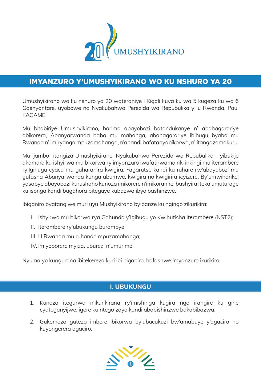 Umushyikirano Rwanda tweet media