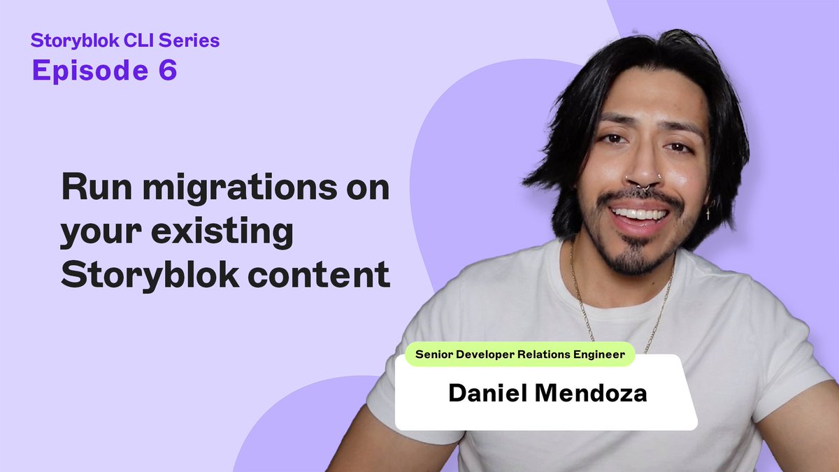 storyblok's tweet image. CLI Series Part 6 is live 👉 Run migrations on your existing Storyblok content.

🎓 You will learn how to:
-Generate &amp;amp; run migrations via the #CLI 
-Target by block or story type
-Keep content clean with custom migration logic

Watch now: okt.to/ZpxF24