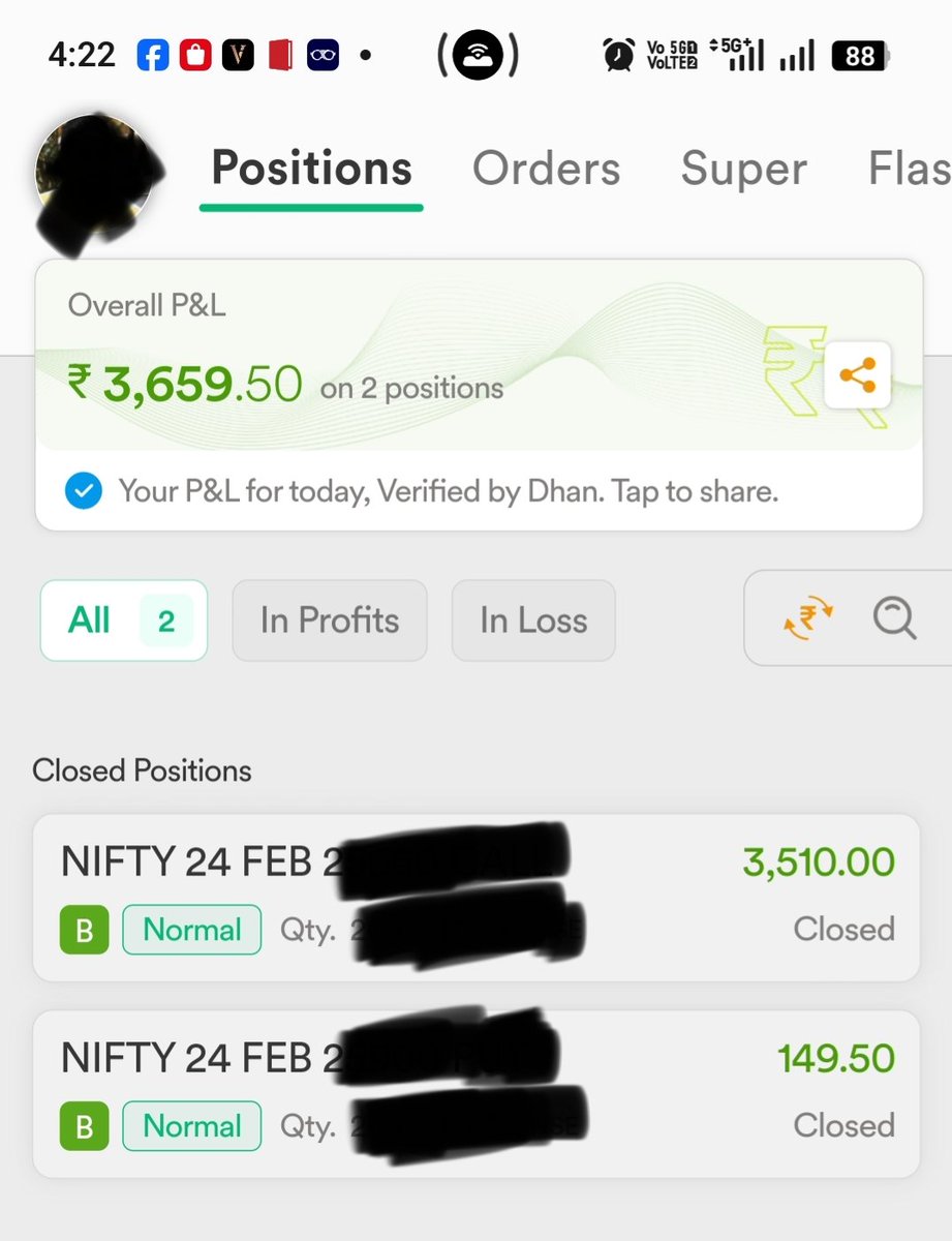 AlphaThe74473's tweet photo. Used small capital and booked profit in NIFTY again today 📈💹
Consistency > Capital.

No overtrading ❌
No revenge trading ❌
Only setup + risk management ✔️

Small capital today, big growth tomorrow 🚀

#Nifty #Trading #SmallCapital #Intraday #StockMarketIndia https://t.co/0PpeMb4hpe
