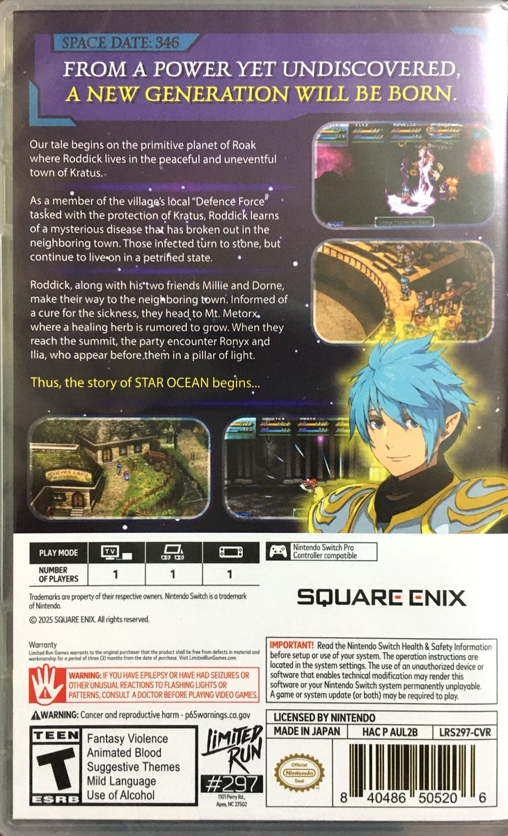 440：Switch 北米版 海外タイトル：STAR OCEAN First Departure R 国内