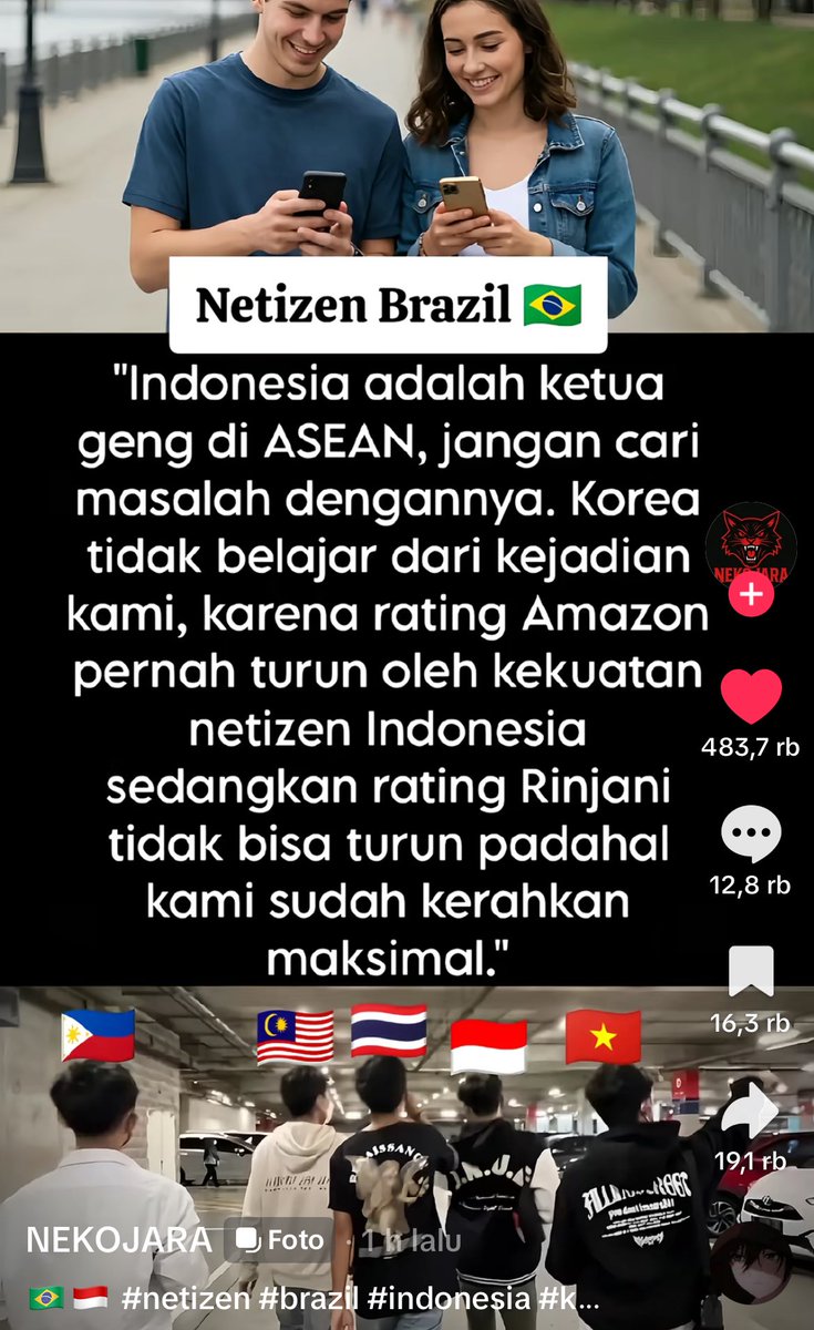 #Knetz gk belajar dari Netizen Brazil, Brazil aja mengakui ke bar-baran Netizen indo wkwkwk

#SEAblings