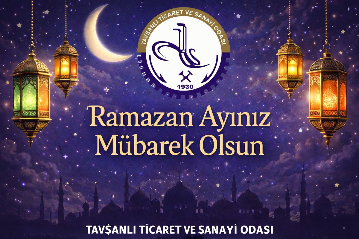 ttsoorg's tweet photo. Ramazan ayının;
üyelerimize ve aziz milletimize
sağlık, huzur ve bereket getirmesini temenni ediyoruz.
Ramazan ayımız mübarek olsun.

Tavşanlı Ticaret ve Sanayi Odası https://t.co/NXR97gHtjx