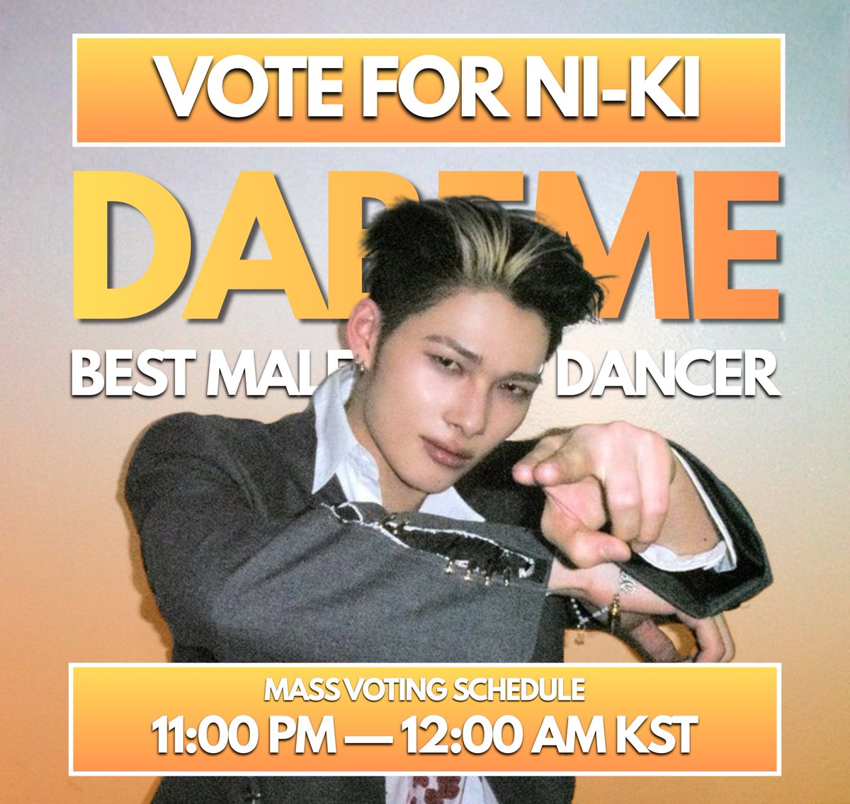 🚨 ATTENTION EVERYONE! 🚨

we are doing so well! we are finally able to slowly close the gap. HOWEVER, it's getting slower now and the #1's percentage keep on increasing.

join us for another MV later at 11 PM KST — 12 AM KST. we also have a voting team, if you want to join,