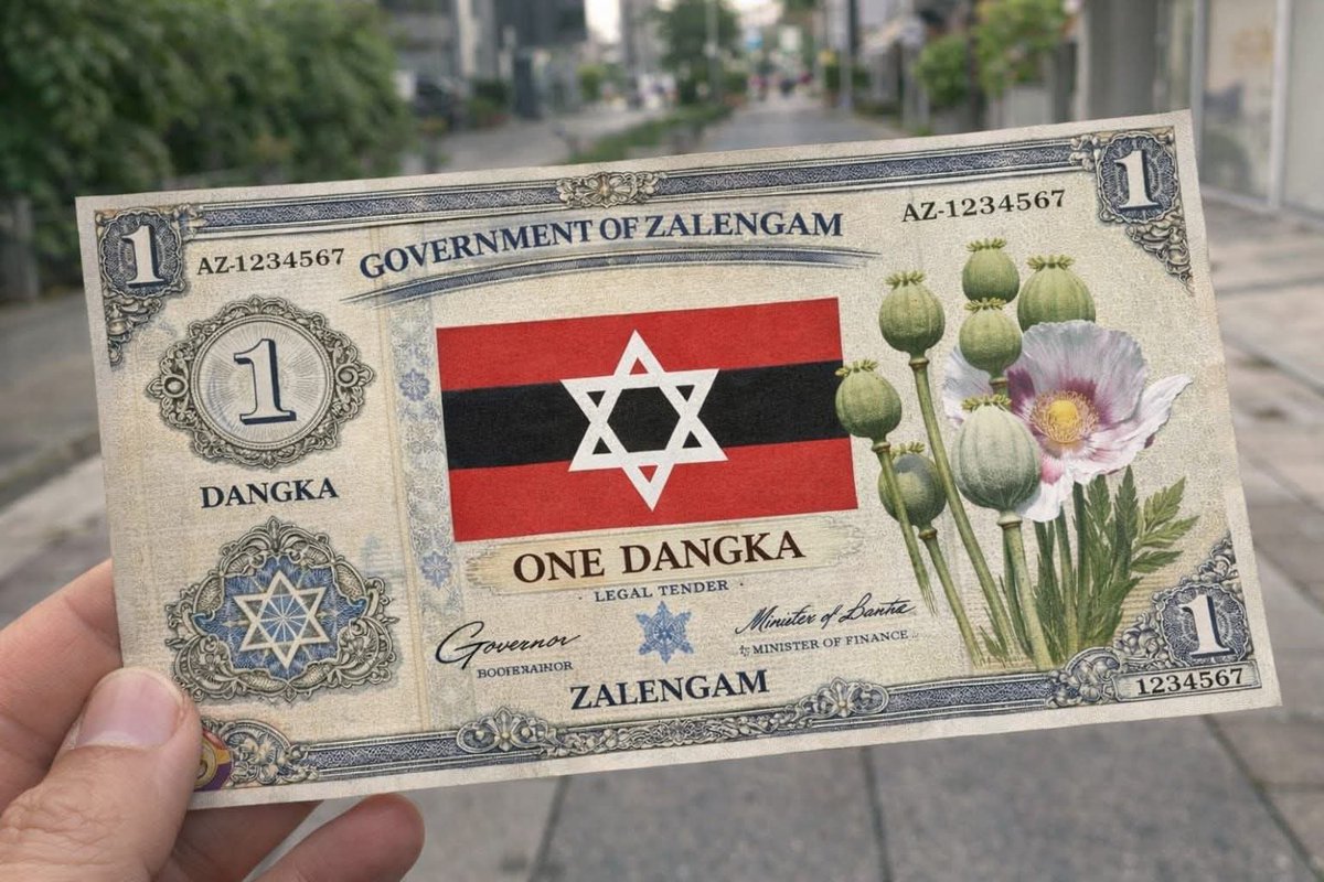 DijenMei's tweet image. #BREAKING
The outcome of the closed-door meeting held in Aizawl by KNO and UPF (Kuki) has come to light, reportedly introducing a new flag, a new currency, and several resolutions. It was also stated that the national flower was declared as the poppy.