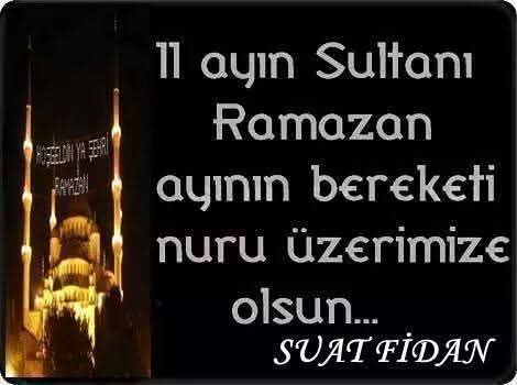 Ramazan ayınız mübarek olsun inşallah