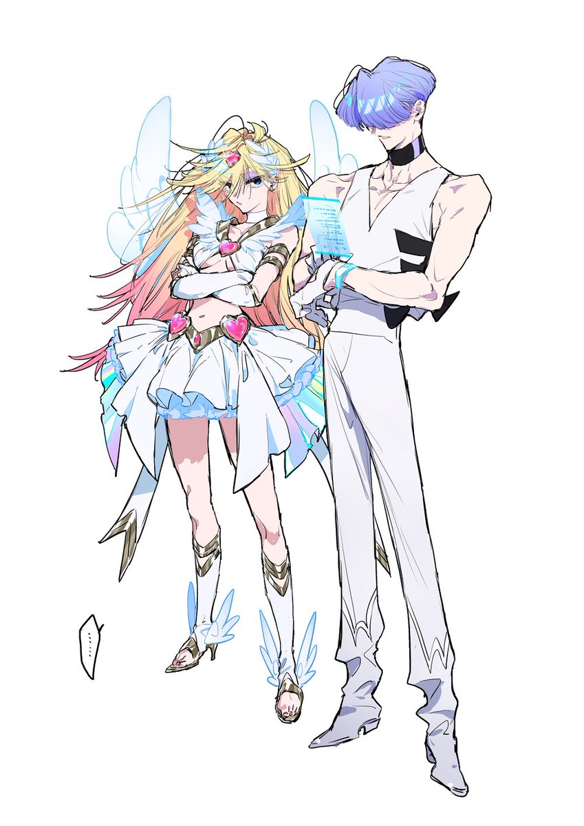 エスパン（お互い恋愛感情無し）等身差と体格差漫画（1/2）