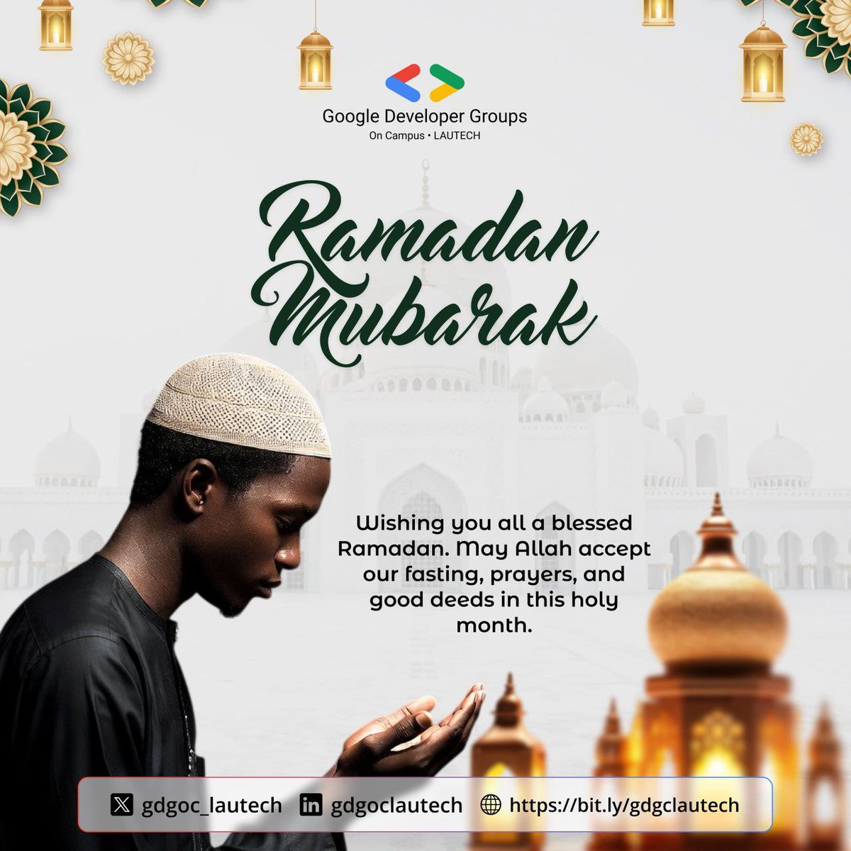 𝗔𝘀 𝘄𝗲 𝗯𝗲𝗴𝗶𝗻 𝘁𝗵𝗶𝘀 𝗵𝗼𝗹𝘆 𝗺𝗼𝗻𝘁𝗵 𝗼𝗳 𝗳𝗮𝘀𝘁𝗶𝗻𝗴 𝗮𝗻𝗱 𝗽𝗿𝗮𝘆𝗲𝗿 (𝗥𝗮𝗺𝗮𝗱𝗮𝗻), we celebrate the spirit of discipline and togetherness that defines our community. Ramadan is more than just a season.

#Ramadan2026 #GDGoCLAUTECH #RamadanMubarak #Builders