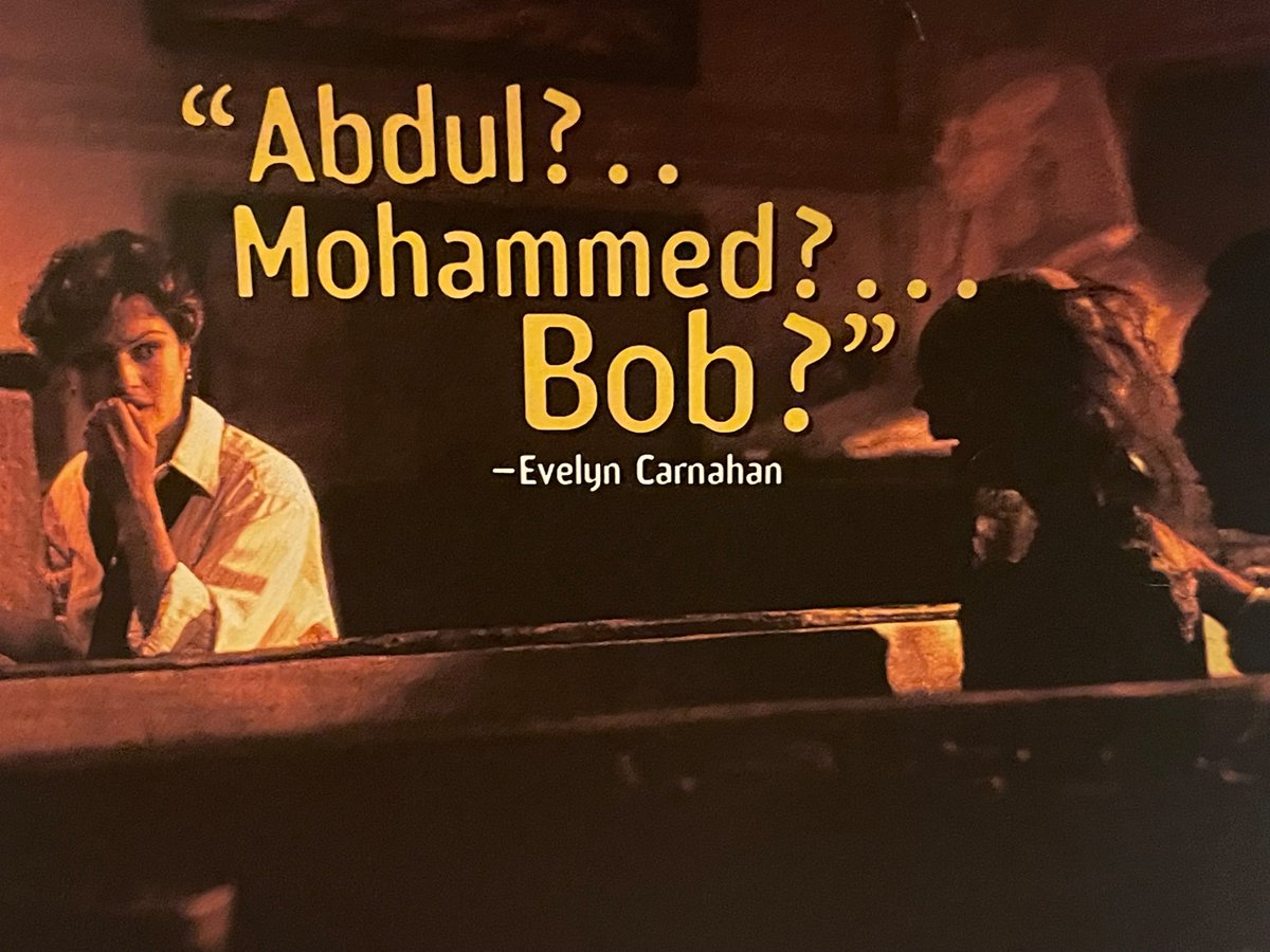themummia's tweet image. Evelyn’s line:”Abdul…Mohammed…Bob?” is a nod to the film’s editor, @cutterboy 

#themummy #rachelweisz #lines