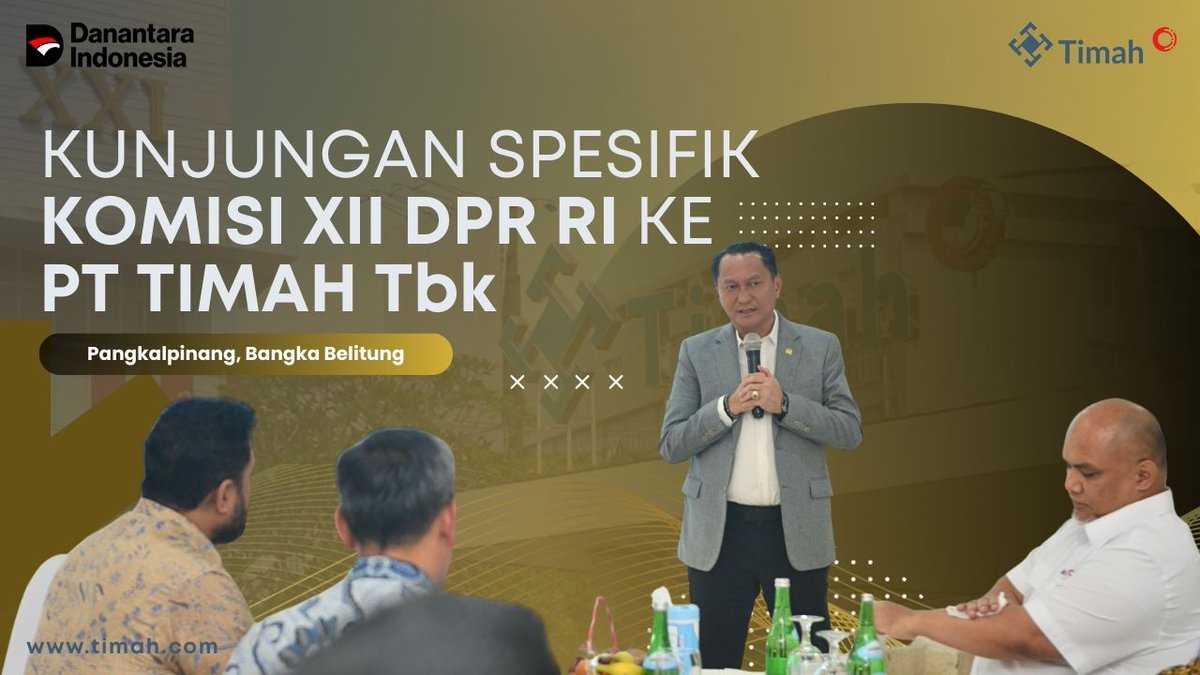 Dorong Percepatan Harga Patokan Mineral, Komisi XII DPR RI melakukan Kunjungan Spesifik ke PT TIMAH Tbk di Griya Timah Pangkalpinang (12/2/2026).

Full Video: youtu.be/JUHdy9B5zoM

#TINS