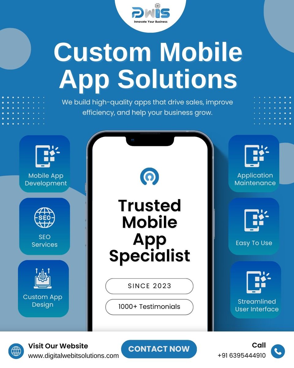 digital_webit's tweet photo. Need a powerful mobile app for your business?

We build custom, user-friendly apps that drive growth and performance. From design to maintenance—we handle it all.

Let’s build your app today. 

🌐 https://t.co/eKEMa6vZZJ

#MobileApp #AppDevelopment #CustomApps #TechSolution https://t.co/cnyuHKB9pK
