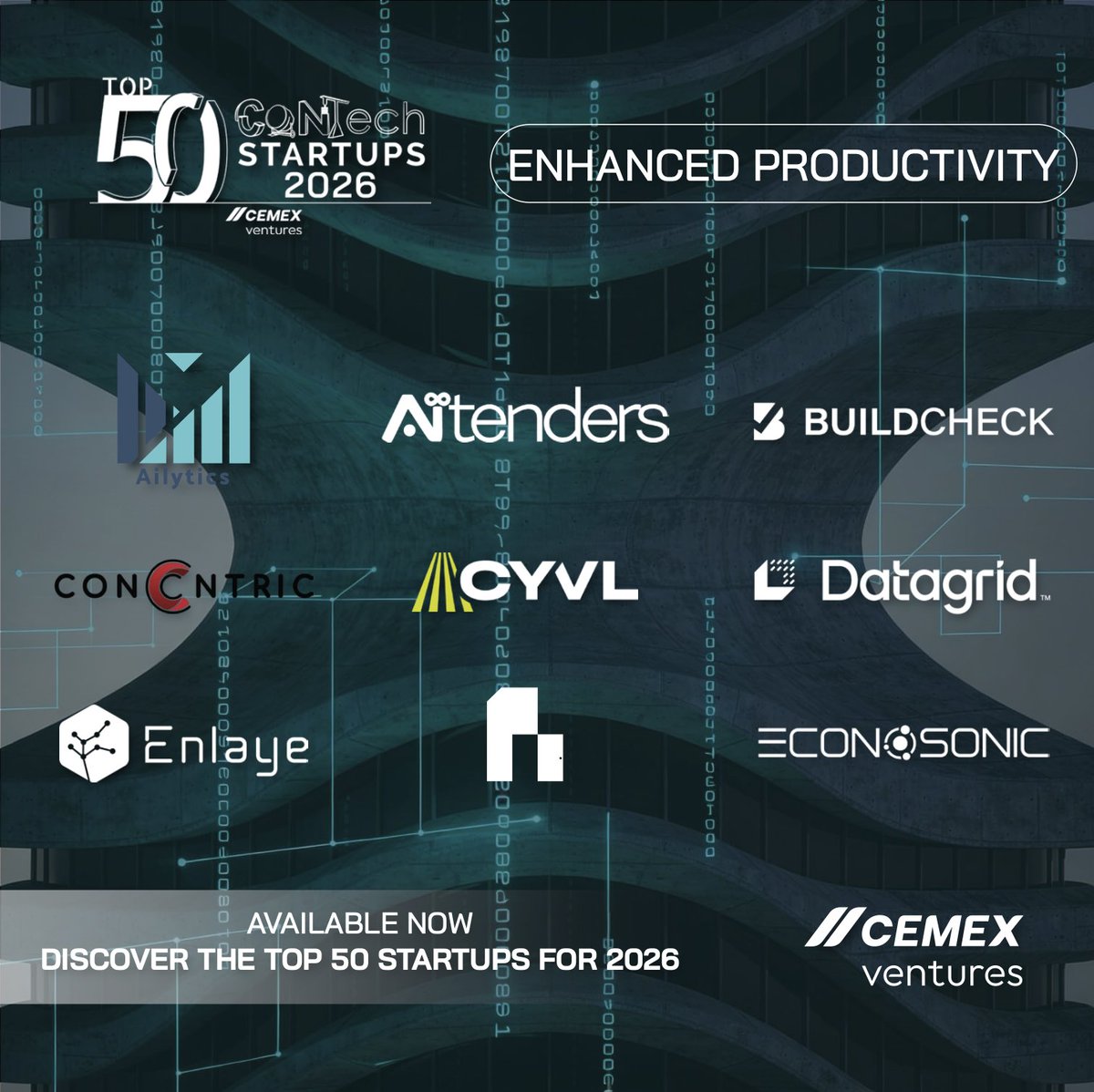 CemexVentures's tweet image. ⚙️ #EnhancedProductivity is where #ConTech scales.

In 2025, productivity startups captured 64% of total ConTech capital, driven by necessity:

Cost inflation.
Labor shortages.
Schedule overruns.
Execution risk.

This is productivity as infrastructure.

🔗 cemexventures.com/TOP-50