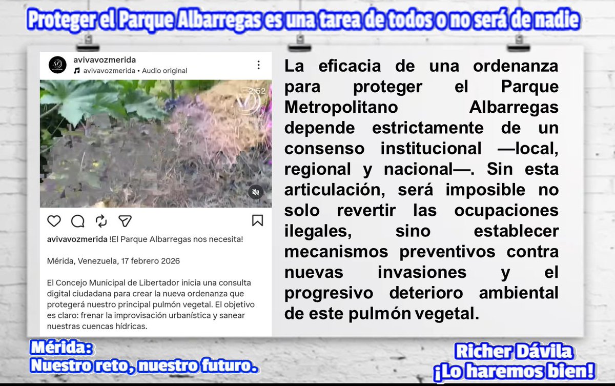 Una ordenanza para el Parque Albarregas es letra muerta sin consenso institucional. Proteger el pulmón de #Mérida exige acción coordinada (local, regional y nacional) para desalojar ocupaciones, prevenir invasiones y frenar el daño ambiental. 🌳🚫