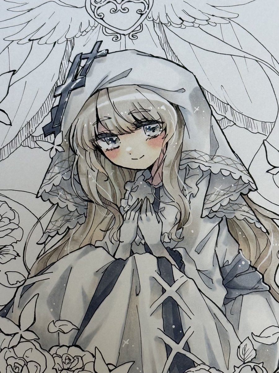 久しぶりのアナログ✒️
#まのさば　#魔法少女の魔女裁判