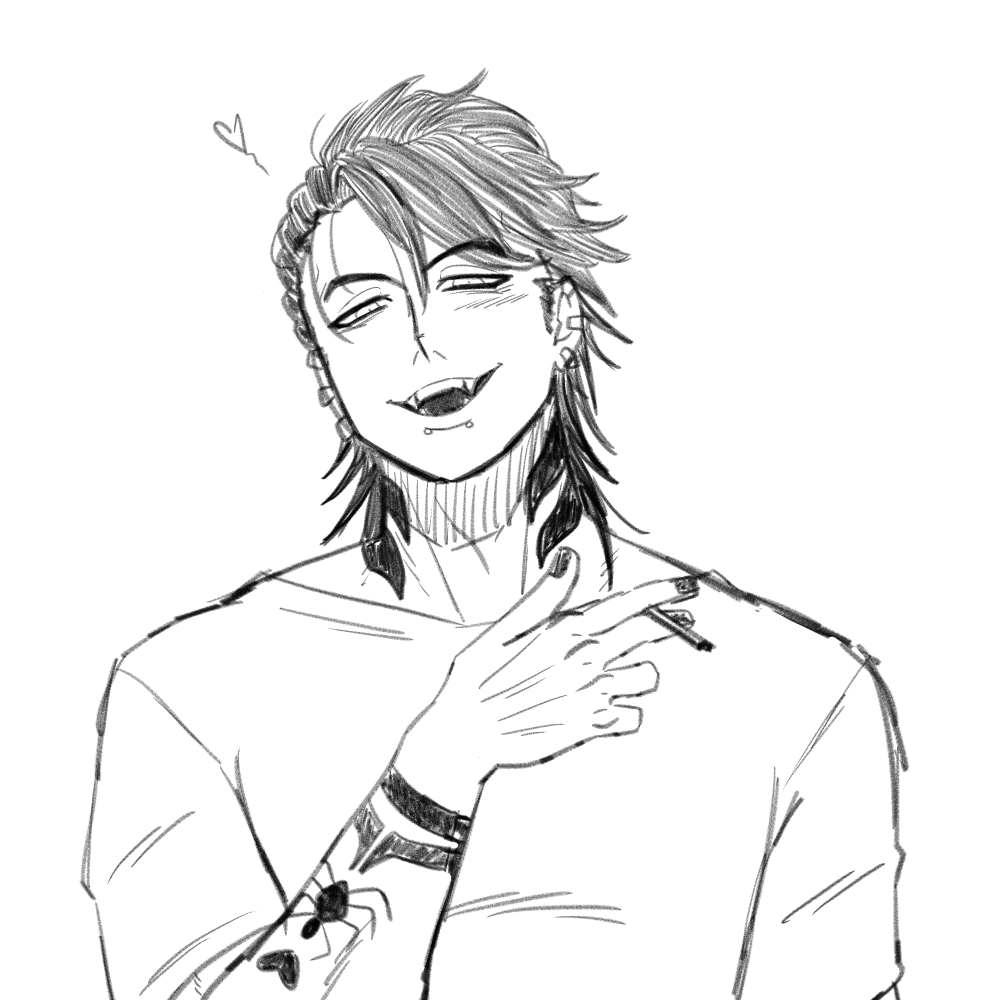 #OC
#ocart 

「久しぶりだな、スミちゃん～🖤」

Sumio's "friend" from university~ 👀