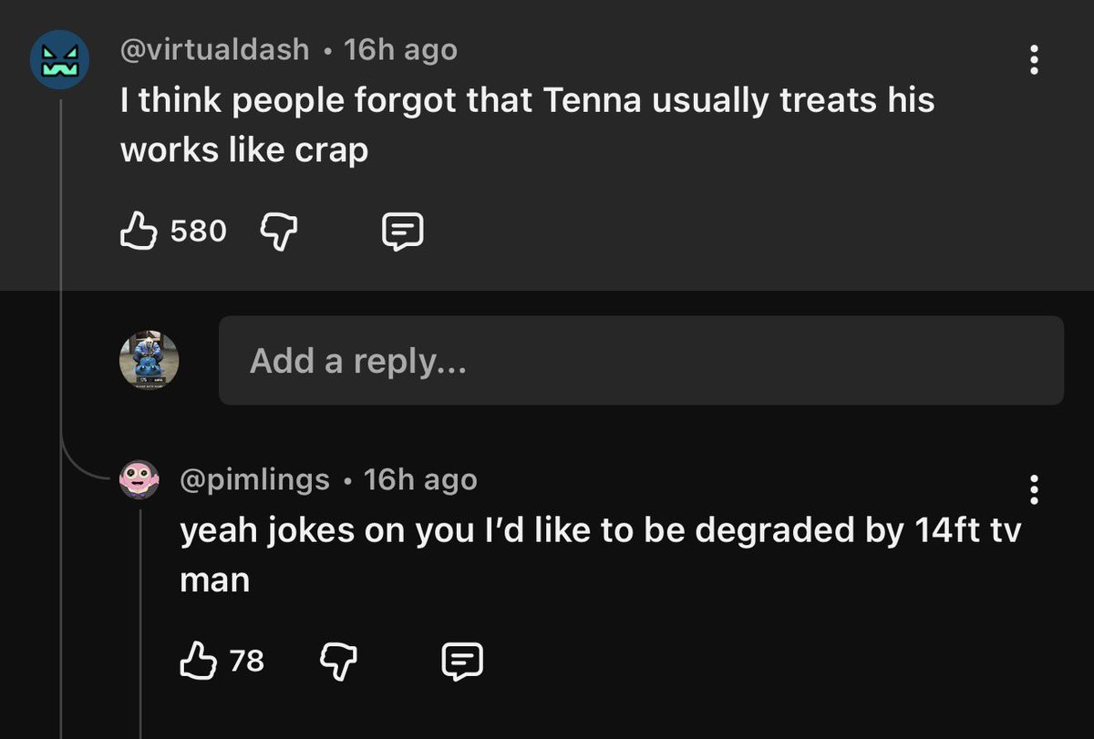 i love reading replies to youtube comments because they’re such an unpredictable mixed bag