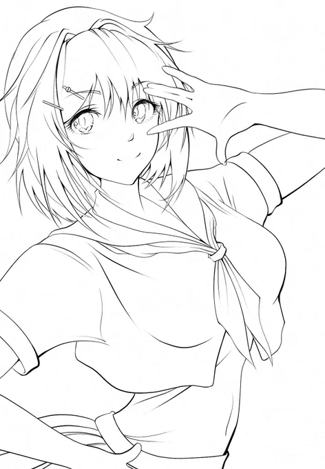 描いてました🖋️🖋️🖋️

なんかポーズが面白くないな…って思ったので全体を見直すことにしました。。。 