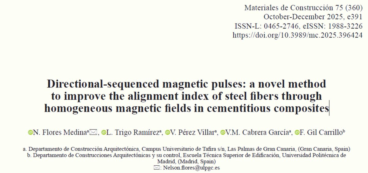 MaterialesdeCo3's tweet photo. What if the key issue in fiber-reinforced concrete isn’t how much steel you add, but how those fibers align while setting? 🧱
Internal orientation can mean the difference between wasted material or peak efficiency. 🔍 https://t.co/Xx9dvD1Jd6