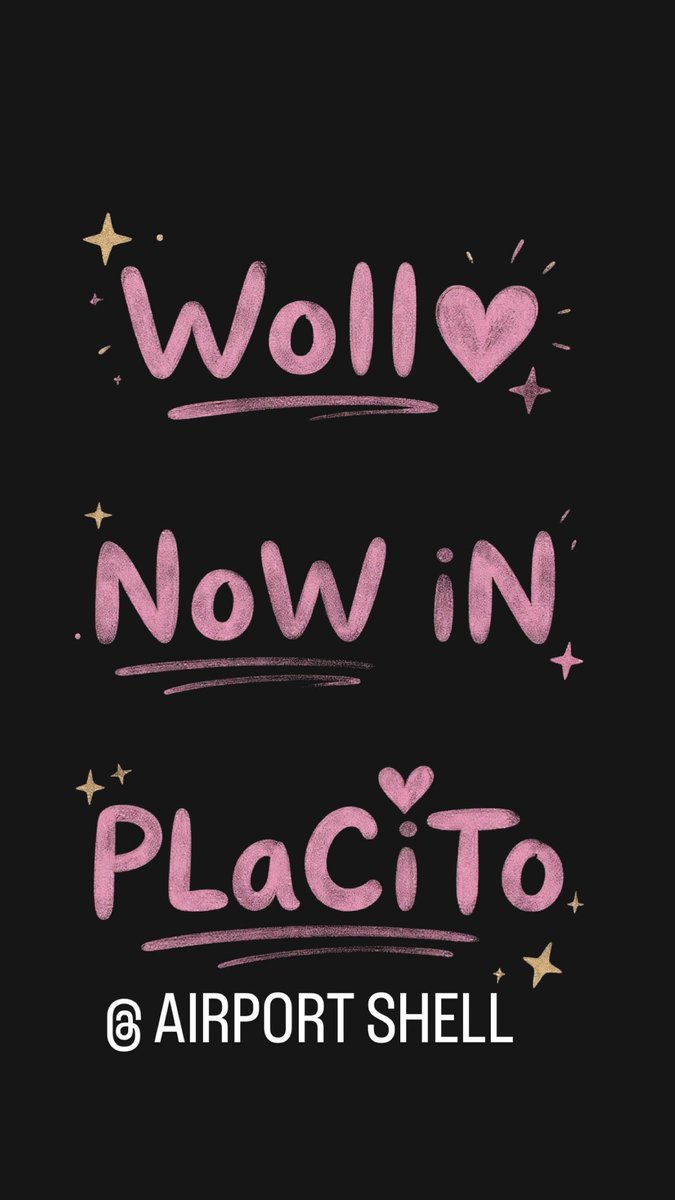 Good morning! 

You can now shop your favorite Wollo shirts, mugs, keychains, tote bags, and fridge magnets from <a href="/placitogh/">placitogh</a> at Airport Shell! 🥂🥳