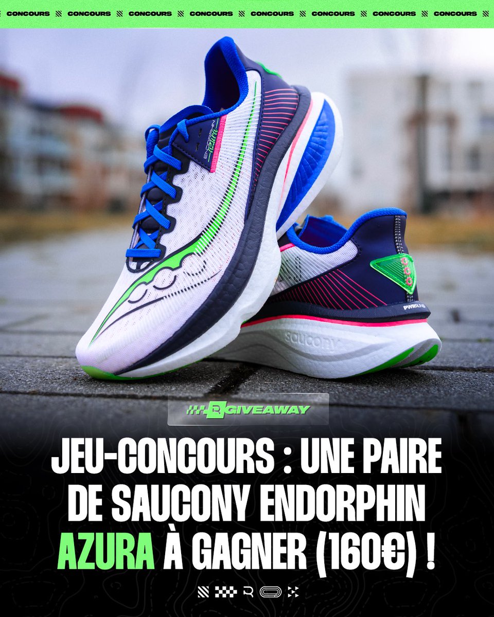 🌈🚀 𝙅𝙀𝙐-𝘾𝙊𝙉𝘾𝙊𝙐𝙍𝙎 ! Le meilleur modèle pour l’entraînement quotidien du 𝙢𝙤𝙢𝙚𝙣𝙩 : gagnez la « 𝑆𝑎𝑢𝑐𝑜𝑛𝑦 𝐸𝑛𝑑𝑜𝑟𝑝ℎ𝑖𝑛 𝐴𝑧𝑢𝑟𝑎 » 🙆‍♂️ Légère, dynamique et performante pour les coureurs de TOUS les niveaux ! 🎯 

Tentez votre chance ➡️