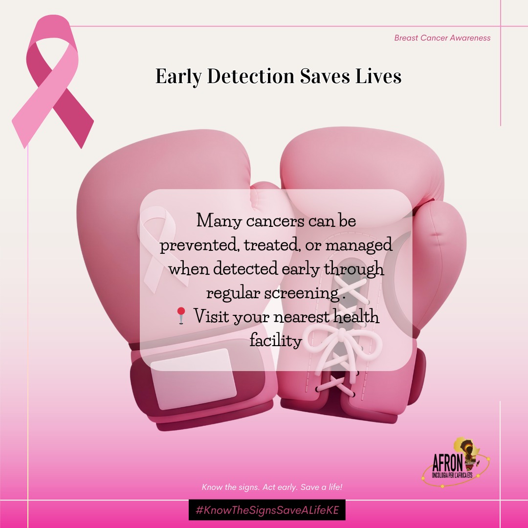 nairobincd's tweet photo. Early detection can make all the difference. Don’t wait for symptoms , take a proactive step for your health today. Visit your nearest health facility and go for cancer screening. Your action now could save your life.
Book your screening this week.
#KnowTheSignsSaveALifeKE https://t.co/v4GdfeF8rY