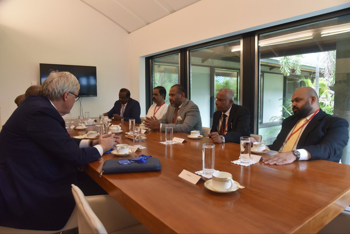 AndrewPtkFCDO's tweet photo. Joined Deputy Prime Minister @DavidLammy for a meeting with Tamil political leaders. The UK continues to stand firm in support reconciliation, transnational justice, and listening to their priorities on justice and equality. https://t.co/JI3GVaIngt