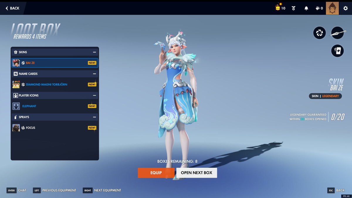 Gracias Blizzard y Overwatch nunca dije nada malo de tus cajas, me encantan, quiero más❤️