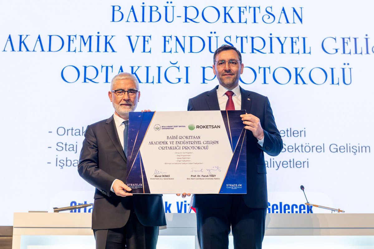 muratikinci2's tweet photo. ROKETSAN ve Bolu Abant İzzet Baysal Üniversitesi iş birliğinde gerçekleştirdiğimiz Stratejik İş Birliği Toplantısı’nda; savunma sanayimizin sürdürülebilir gelişimine katkı sunacak, yerli ve millî üretim kapasitemizi güçlendirecek adımları değerlendirdik.

Bu anlamlı buluşmaya ev sahipliği yapan ROKETSAN Yönetim Kurulu Başkanımız ve BAİBÜ Rektörümüz Prof. Dr. Faruk Yiğit’e ve katılımları için tüm yerel paydaşlarımıza teşekkür ediyorum. 🇹🇷

@roketsan 🤝 @ibuajanda 🤝 @_FYigit