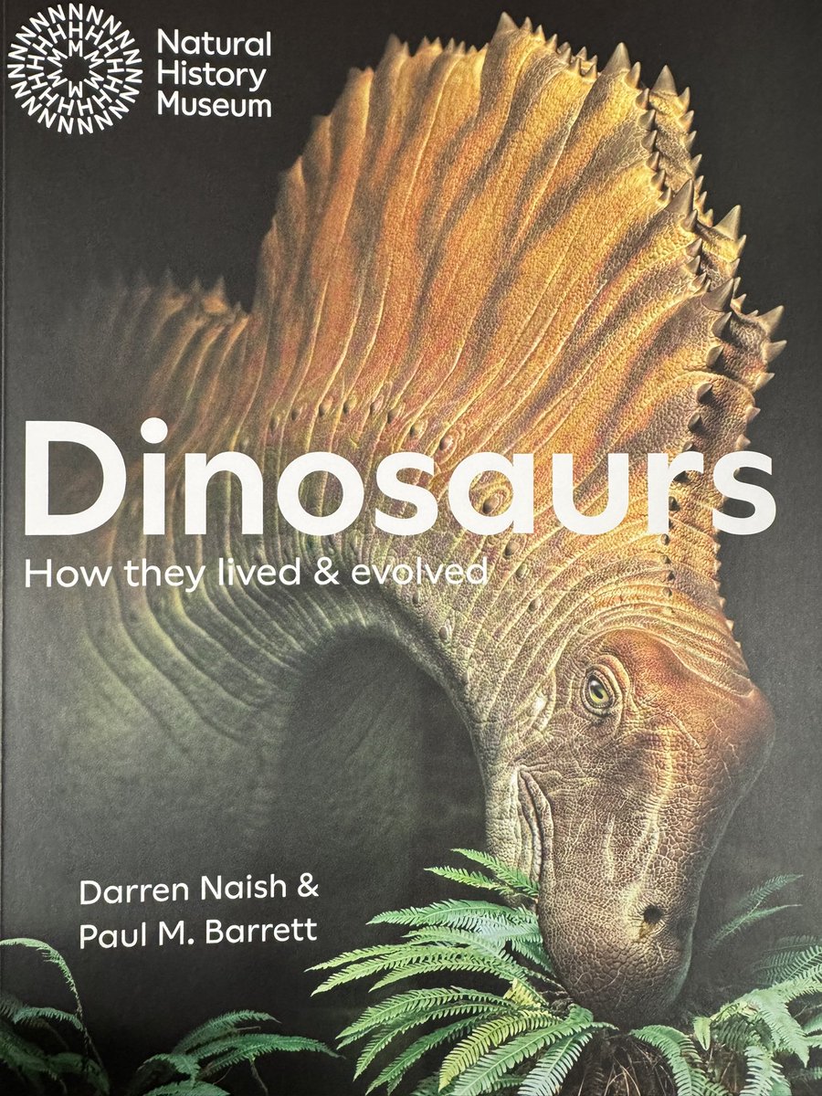 Just got my hot-off-the-press copy of the new edition of Dinosaurs: How They Lived and Evolved, written by <a href="/TetZoo/">Darren Naish</a> and yours truly, with gorgeous new cover art from Bob Nicholls: finally, a sauropodomorph on the cover 🦕🦕🦕 On sale soon!