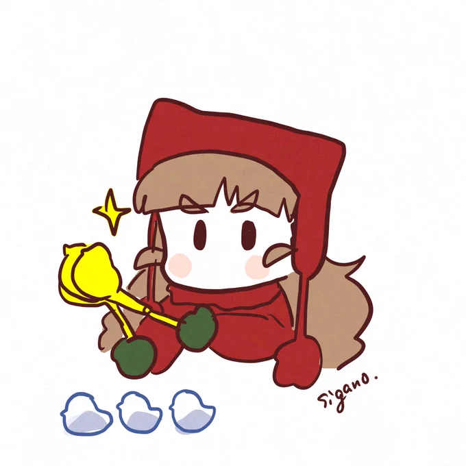 なおすきノック day268 #ファンアート 雪あひる職人の奈緒