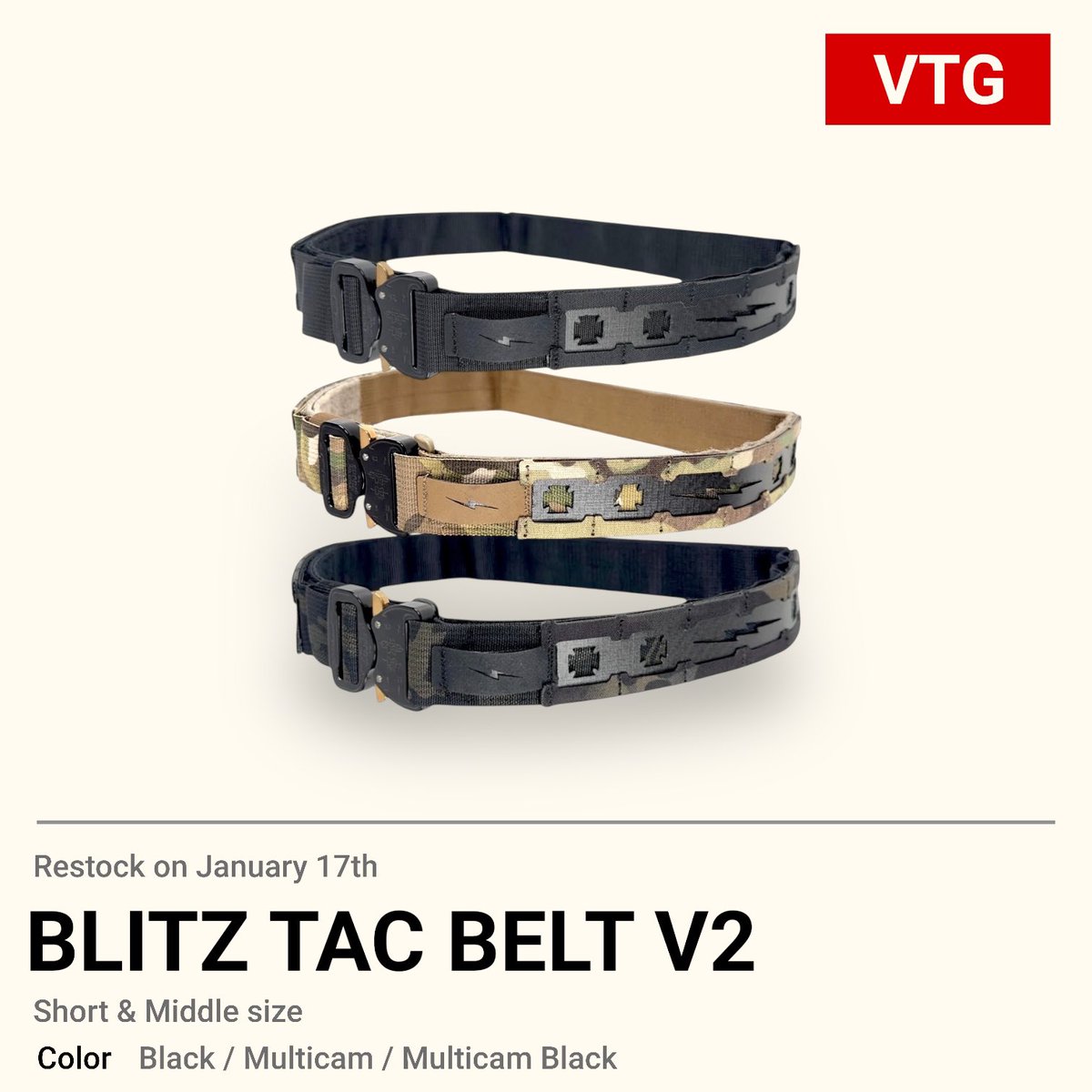 明日入荷予定のBLITZ TAC BELT V2】 ADAPT HOLSTER PLATE V2等ベルト