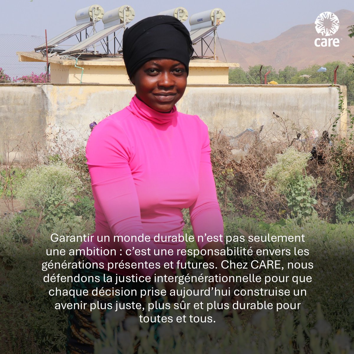 🌍 Les jeunes méritent un futur durable.
CARE défend la justice intergénérationnelle pour des décisions responsables et équitables dès aujourd’hui.
#JusticeClimatique #GénérationsFutures #Fêtedelajeunesse #CARE