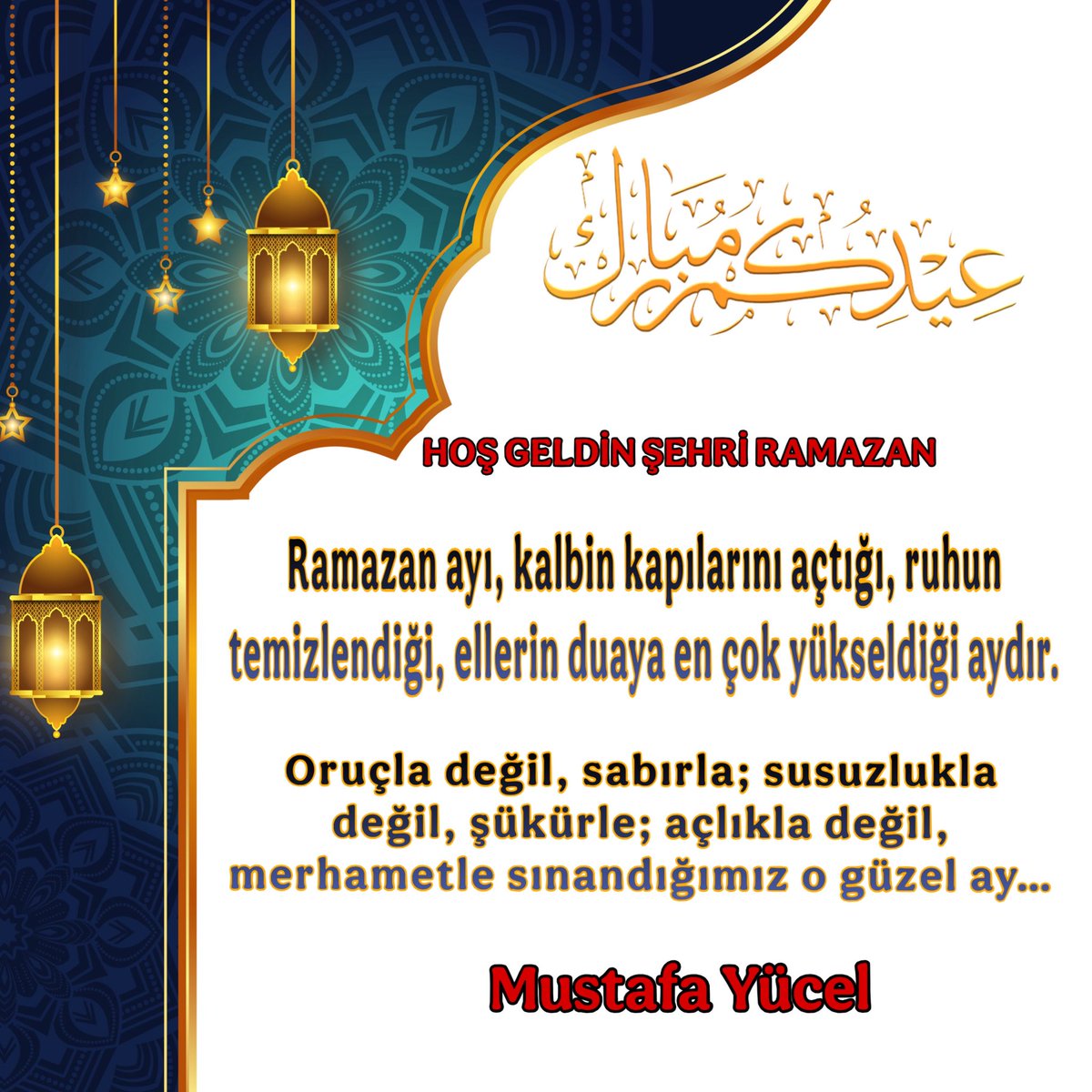 Mübarek Ramazan hepimize hayırlar getirsin 🌙