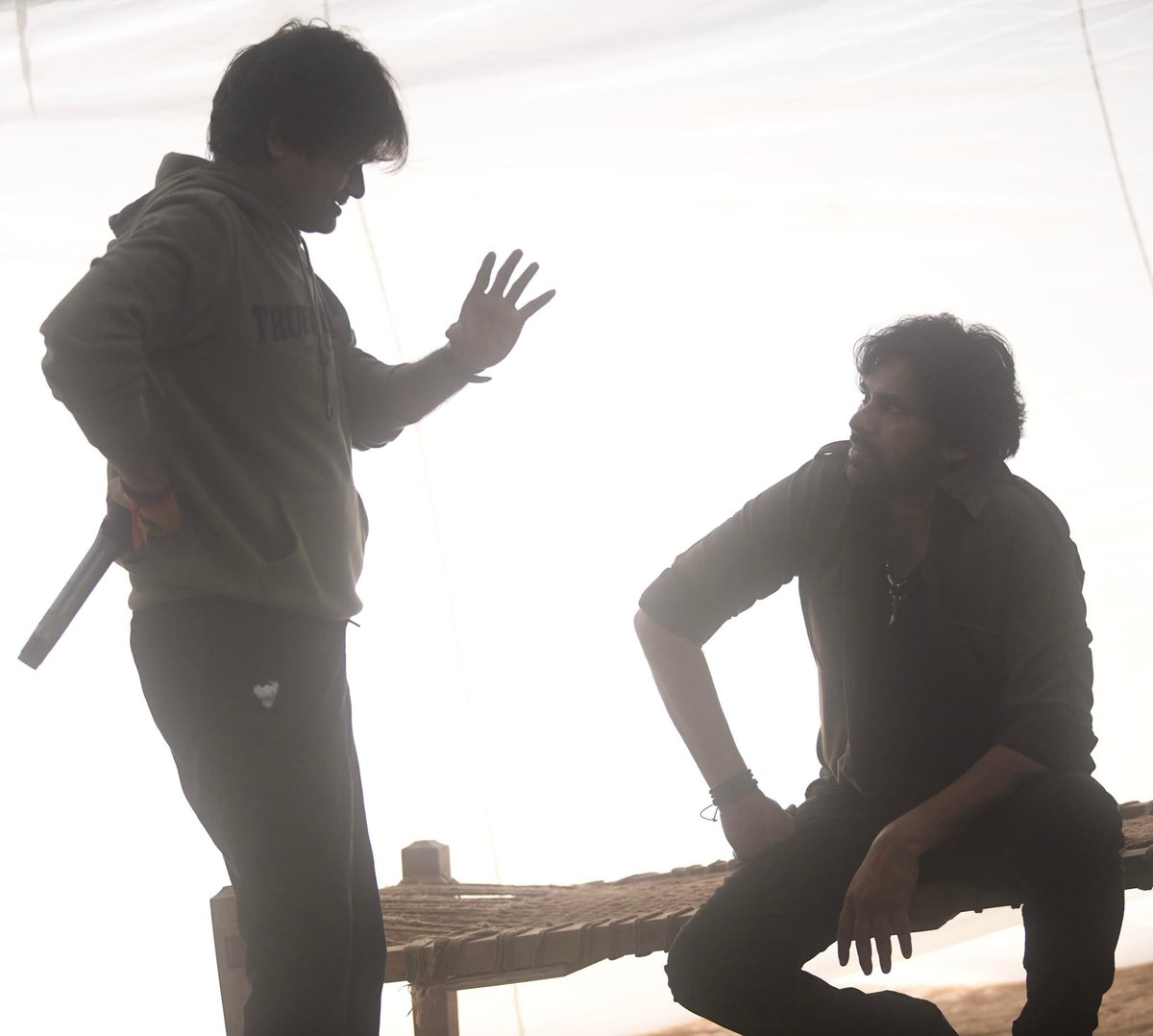 Lit by AURA not light 🔥🔥

Power Star <a href="/PawanKalyan/">Pawan Kalyan</a> and Cult Captain <a href="/harish2you/">Harish Shankar .S</a> from the song shoot 💥💥

#UstaadBhagatSingh second single #AuraOfUstaad out on February 22nd ❤‍🔥

Promo out tomorrow 💥

#UstaadBhagatSingh GRAND RELEASE WORLDWIDE ON 26th MARCH, 2026.