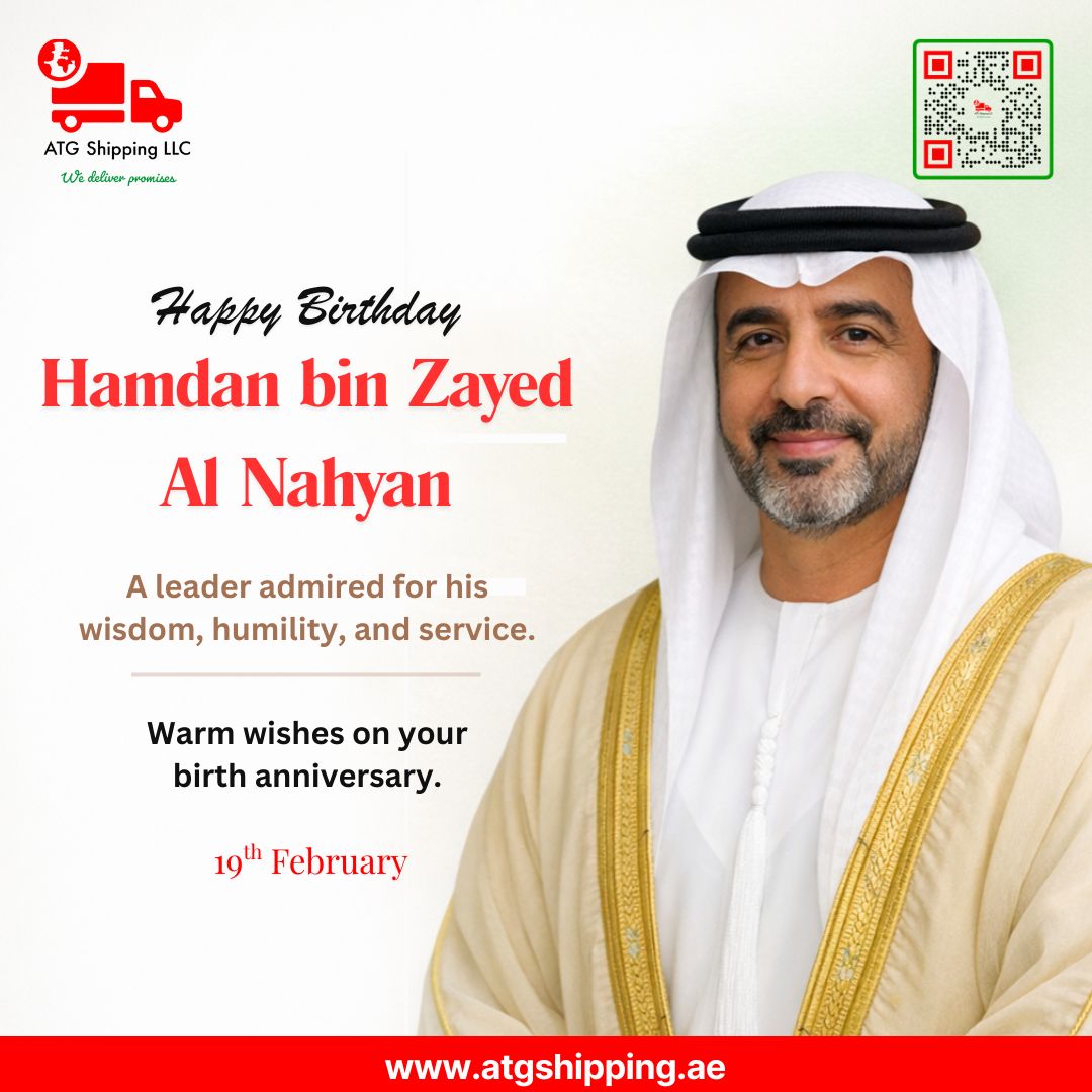 ATGShippingLLC's tweet photo. ATG Shipping LLC extends heartfelt birthday wishes to His Highness Hamdan bin Zayed Al Nahyan. May his visionary leadership continue inspiring growth, unity, and national pride.
#ATGShipping #HamdanBinZayed #UAELeadership #HappyBirthday #UAEPride https://t.co/JJiQ1jUx5p