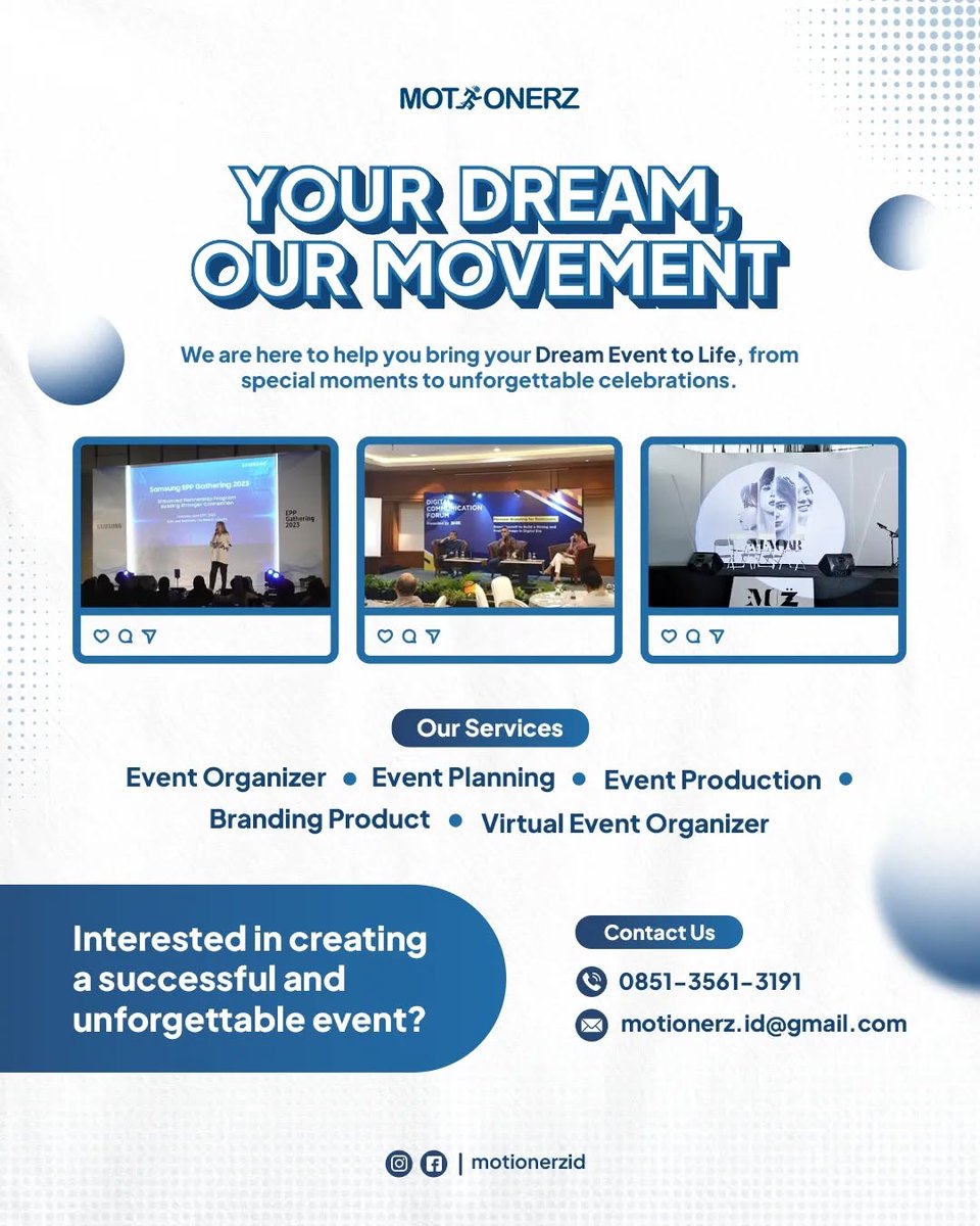 motionerzid's tweet image. Marhaban Ya Ramadhan🌙✨

Mari bersihkan hati, luruskan niat, dan maksimalkan ibadah di Ramadhan 1447H kali ini. Semoga setiap langkah kita diberkahi Allah SWT.

#MarhabanYaRamadhan1447H

#EventProduction

#CreativeEvent

#EventOrganizer

#EventPortofolio