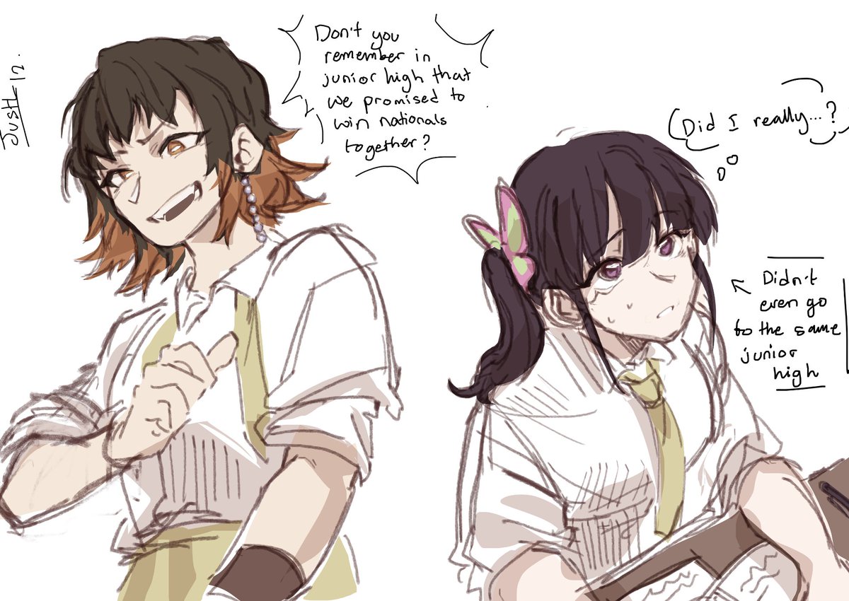 JustL1201's tweet image. Hc that Susamaru has todo-style hallucinated a sports anime backstory with her and Kanao. And Kanao is second guessing her memory because Susamaru is saying ts with 100 percent sincerity. 
#kny #kimetsugakuen