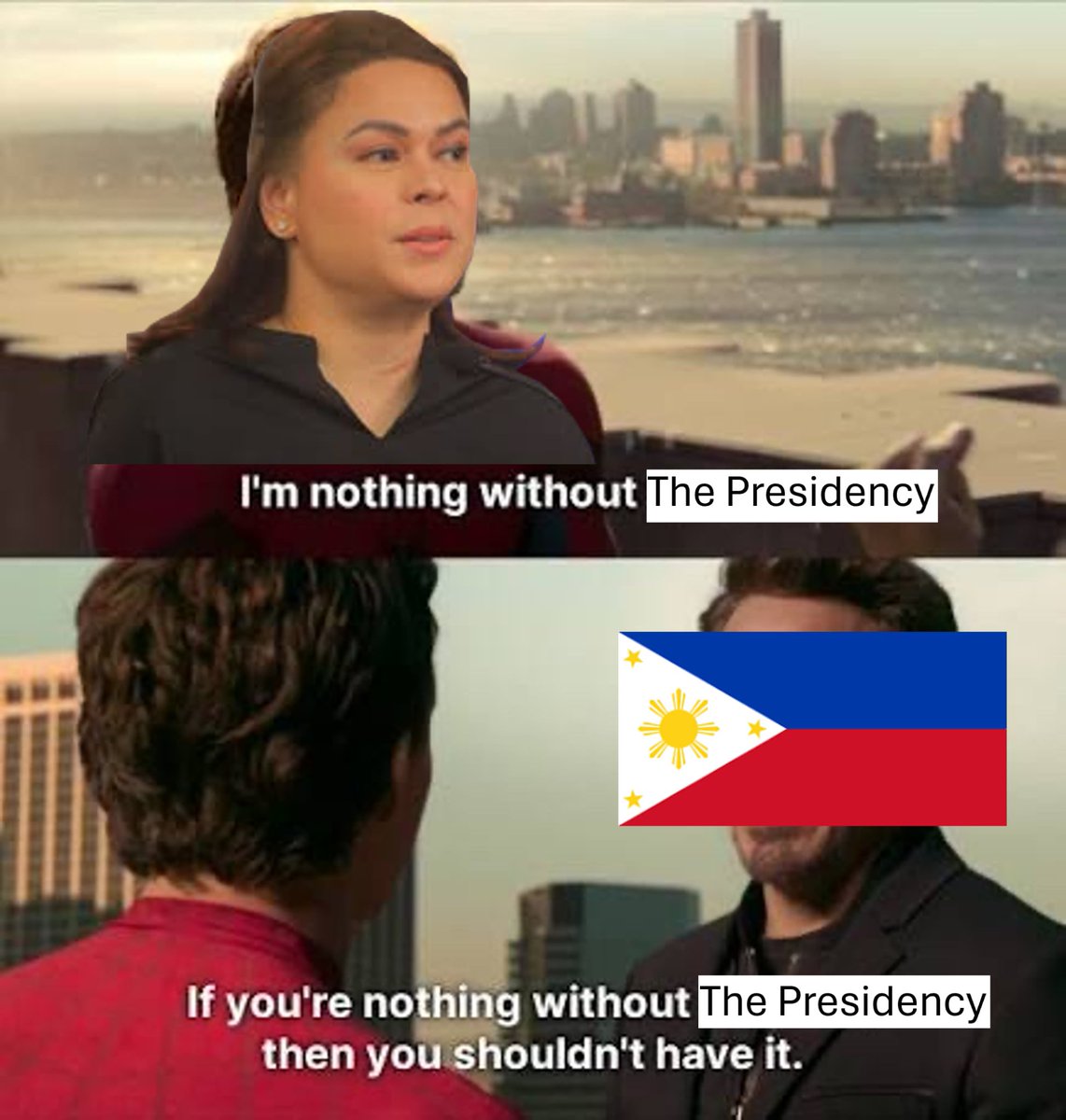 Hinahangad ng bise presidente ang pagiging presidente sa pangakong “Ibalik ang tapang at malasakit”. Pero kahit may kapangyarihan na siya ngayon, hindi niya mapakita ang tapang laban sa mga magnanakaw at malasakit sa mga biktima ng korupsyon.

Performative.