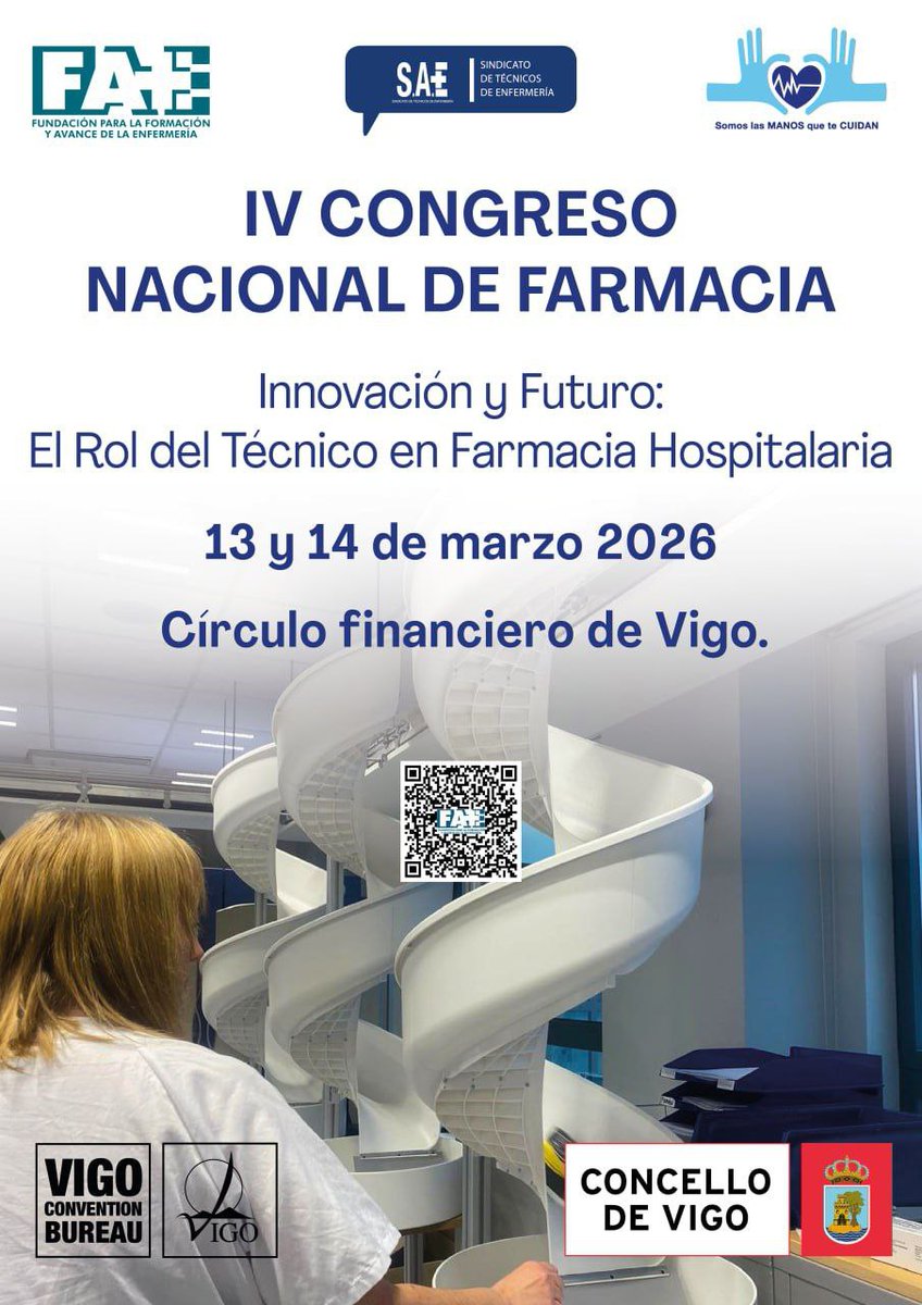 📢 Atención, Técnicos en Farmacia‼️

👉🏻Queda menos de un mes para nuestro IV Congreso Nacional de Técnicos en Farmacia. ¿Aún no tienes tu entrada? 🔗 ¡Corre a inscribirte en fundacionfae.org!

📍 Recuerda, cambio de sede: Círculo Financiero de Vigo.