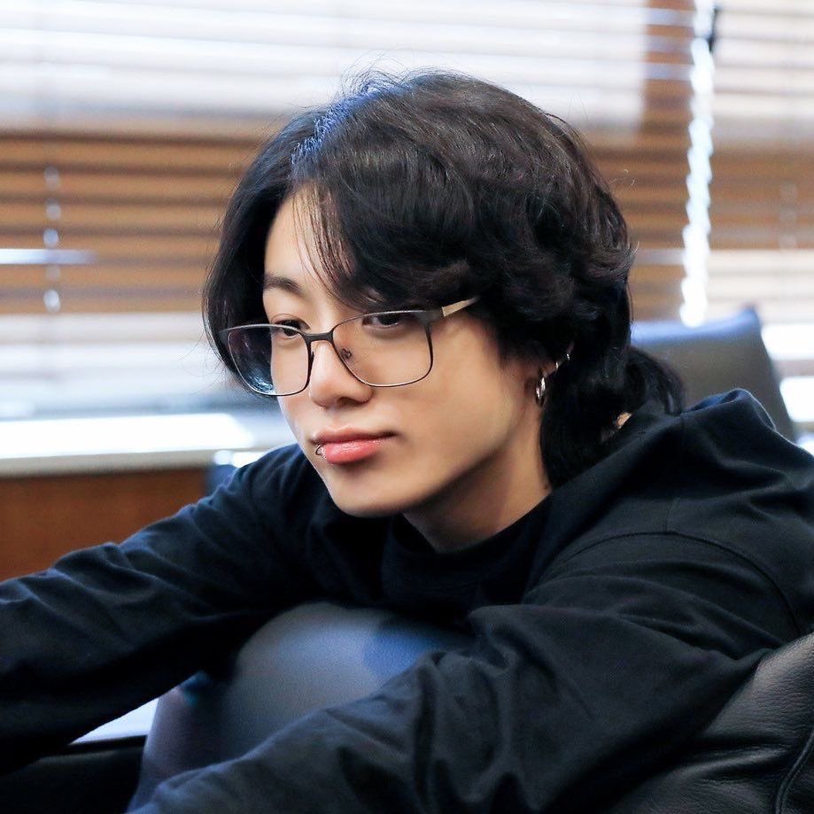 My favorite genre of Jungkook is him with glasses and long hair.