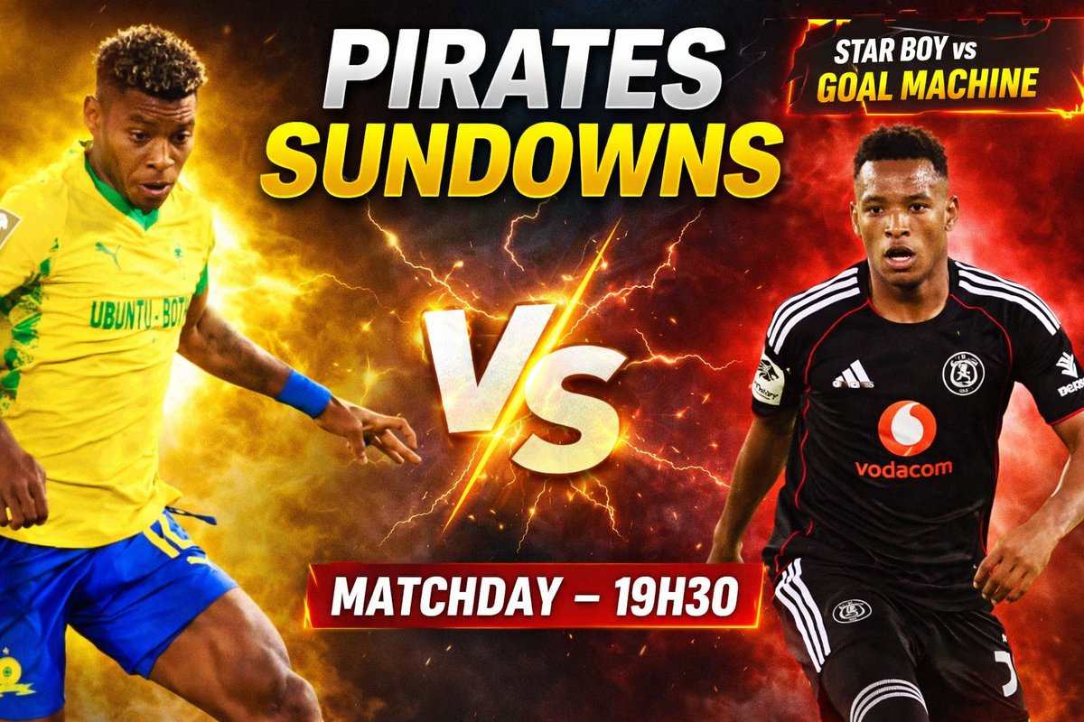 amp_lb's tweet photo. Both teams are RED HOT… one win changes EVERYTHING.
Will Sundowns’ Colombian sniper Brian Leon strike again — or will Pirates’ magician Relebohile Mofokeng steal the night? #Sundowns #OrlandoPirates #Sundowns #BetwayPrem #OnceAlways https://t.co/ay8mNIrlAO