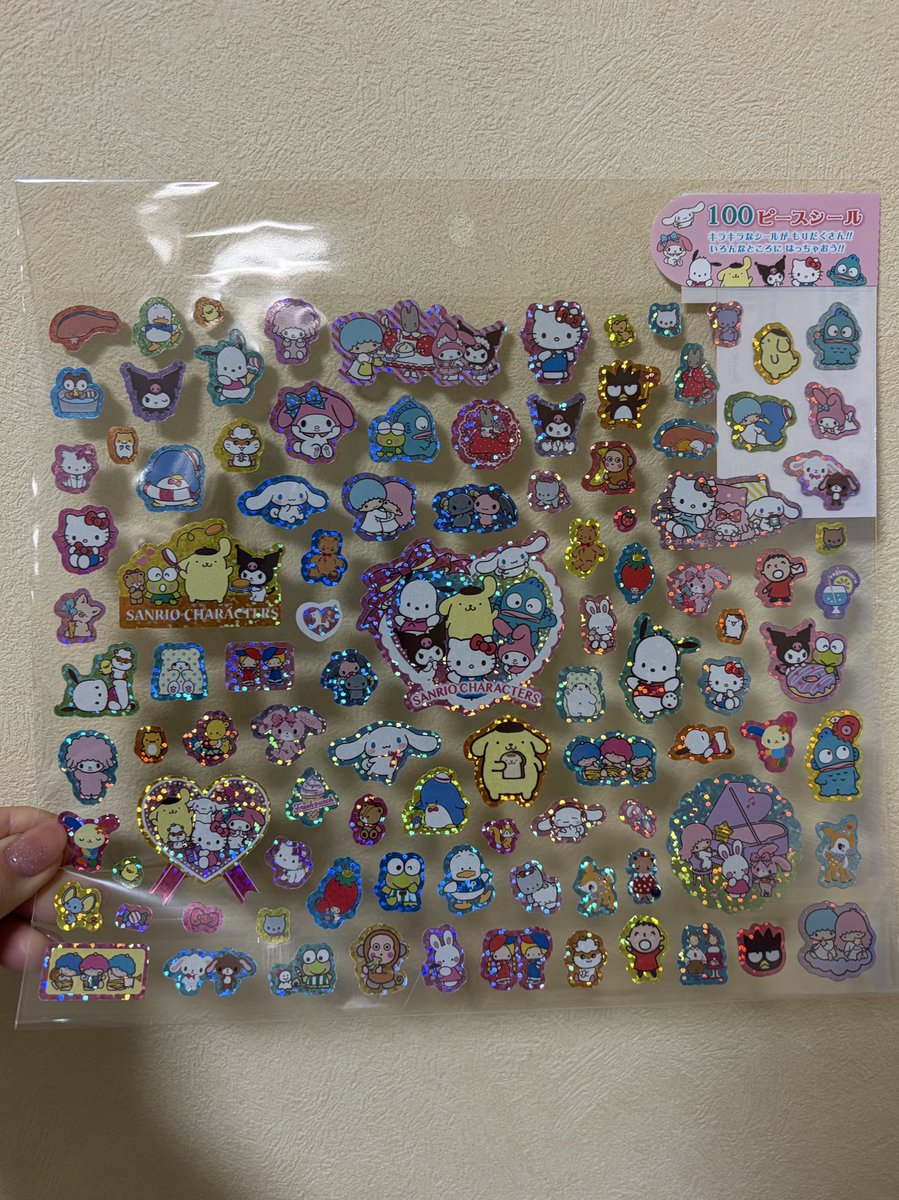 サンショでゲットした100ピースシール、色んなサンリオキャラがいて嬉しい🥹🫶🏻
珍しいキャラの組み合わせのシールもあってかわいい( ꈍᴗꈍ)ᯓ★