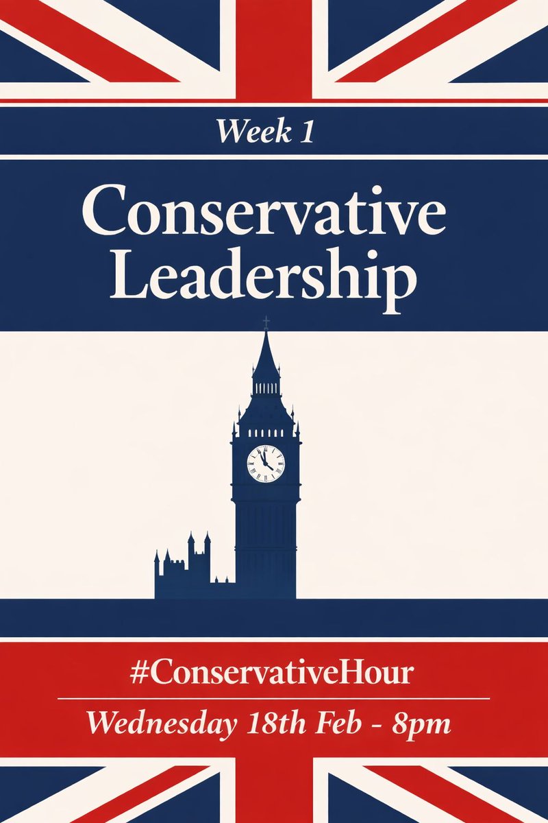 Tonight at 8pm: Please join the first #ConservativeHour

Our inaugural topic of discussion is:
🌟 Conservative Leadership 🌟

We look forward to connecting with fellow conservatives and exchanging thoughts. 

Follow the hashtag for an open, engaging, and inspiring discussion.
